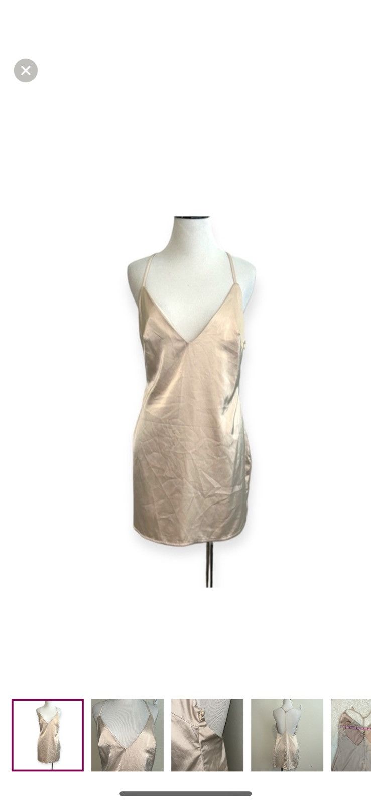 Nasty Gal Nasty gal nude silky dress size 4 Size S / US 4 / IT 40 - 1 Thumbnail