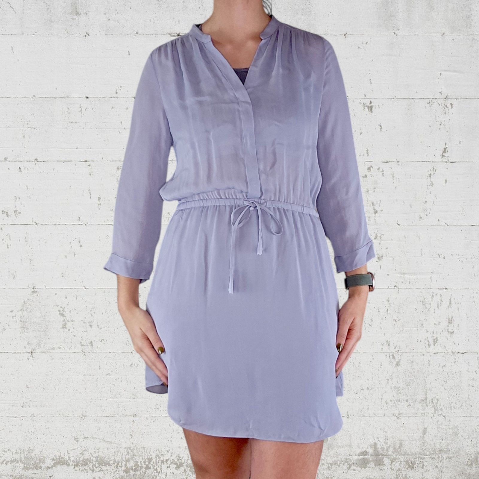 Aritzia Aritzia Babaton Bennett Silk Mini Dress Lilac Size Medium Size M / US 6-8 / IT 42-44 - 13 Thumbnail