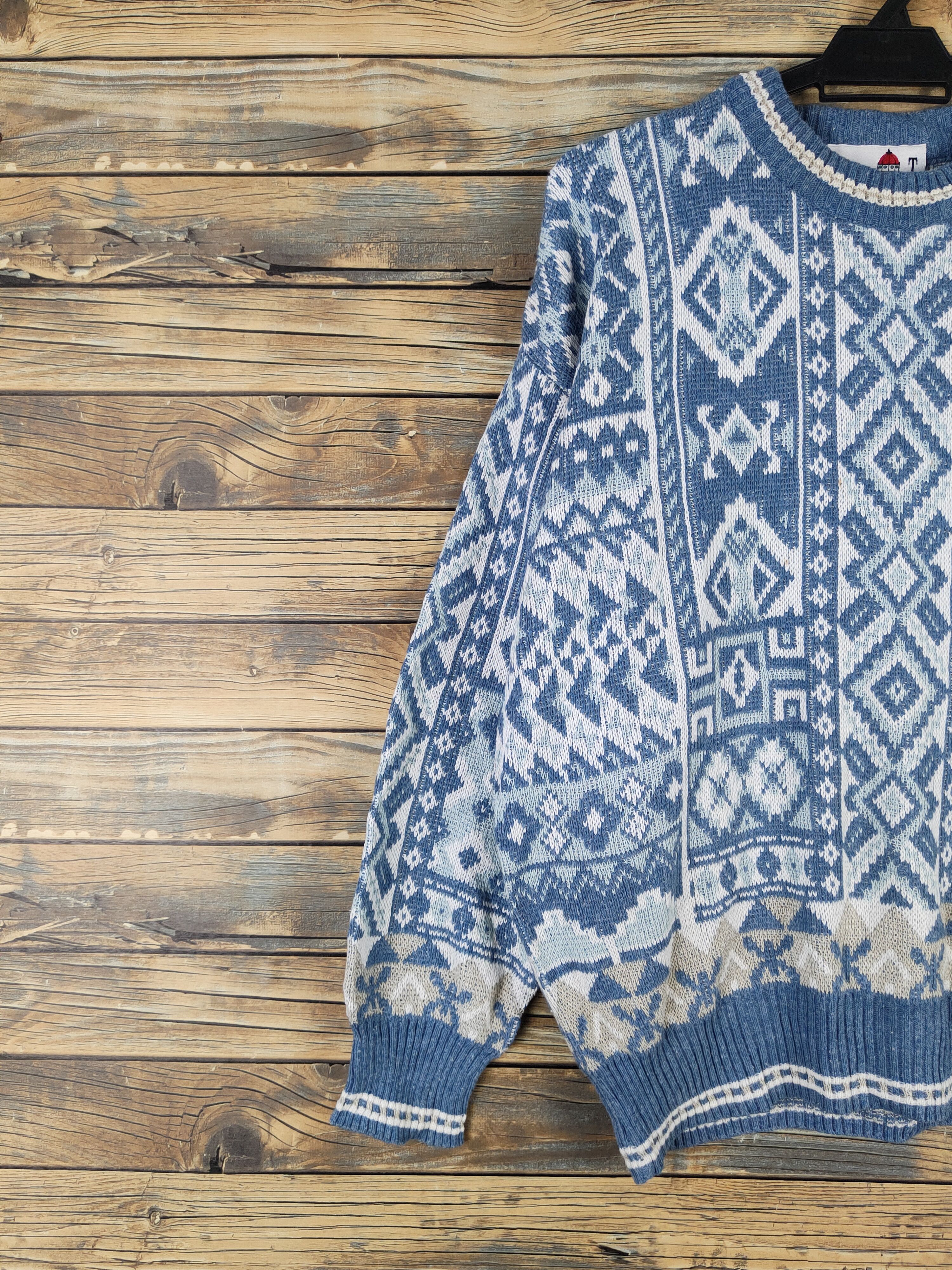 Florence Tricot Florence Tricot Blue Knitwear Sweatshirts like coogi #W2151 Size US L / EU 52-54 / 3 - 3 Thumbnail