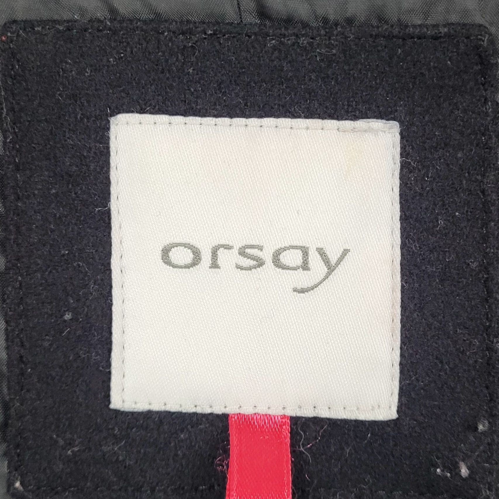 Vintage VINTAGE ORSAY Black Wool Blend Full Zip Buttoned Belted Knit Collared Coat Women's Size 38 US 6 Size XS / US 0-2 / IT 36-38 - 3 Thumbnail