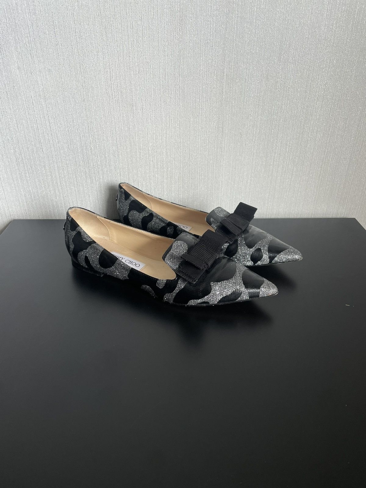 Designer × Jimmy Choo Archive Cyber Y2k Jimmy Choo Camo Ballets 2000s Flats Bows Size US 9 / IT 39 - 1 Thumbnail