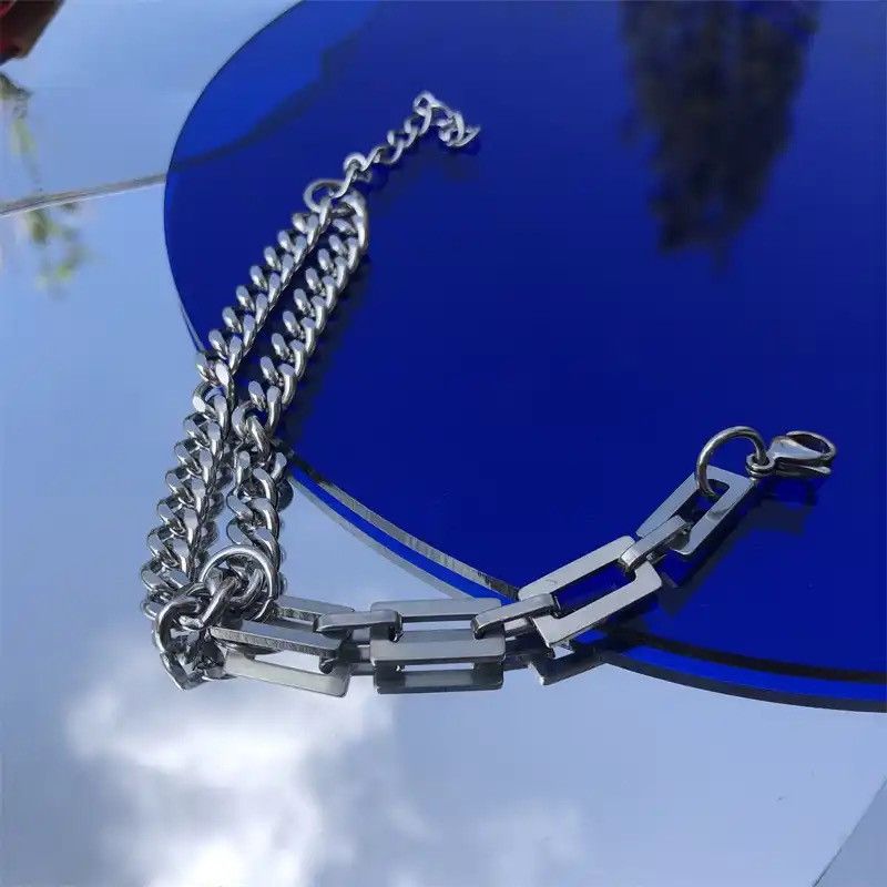 Jewelry × Vintage Layered Stainless Steel Cuba Chain Bracelet Size ONE SIZE - 2 Thumbnail