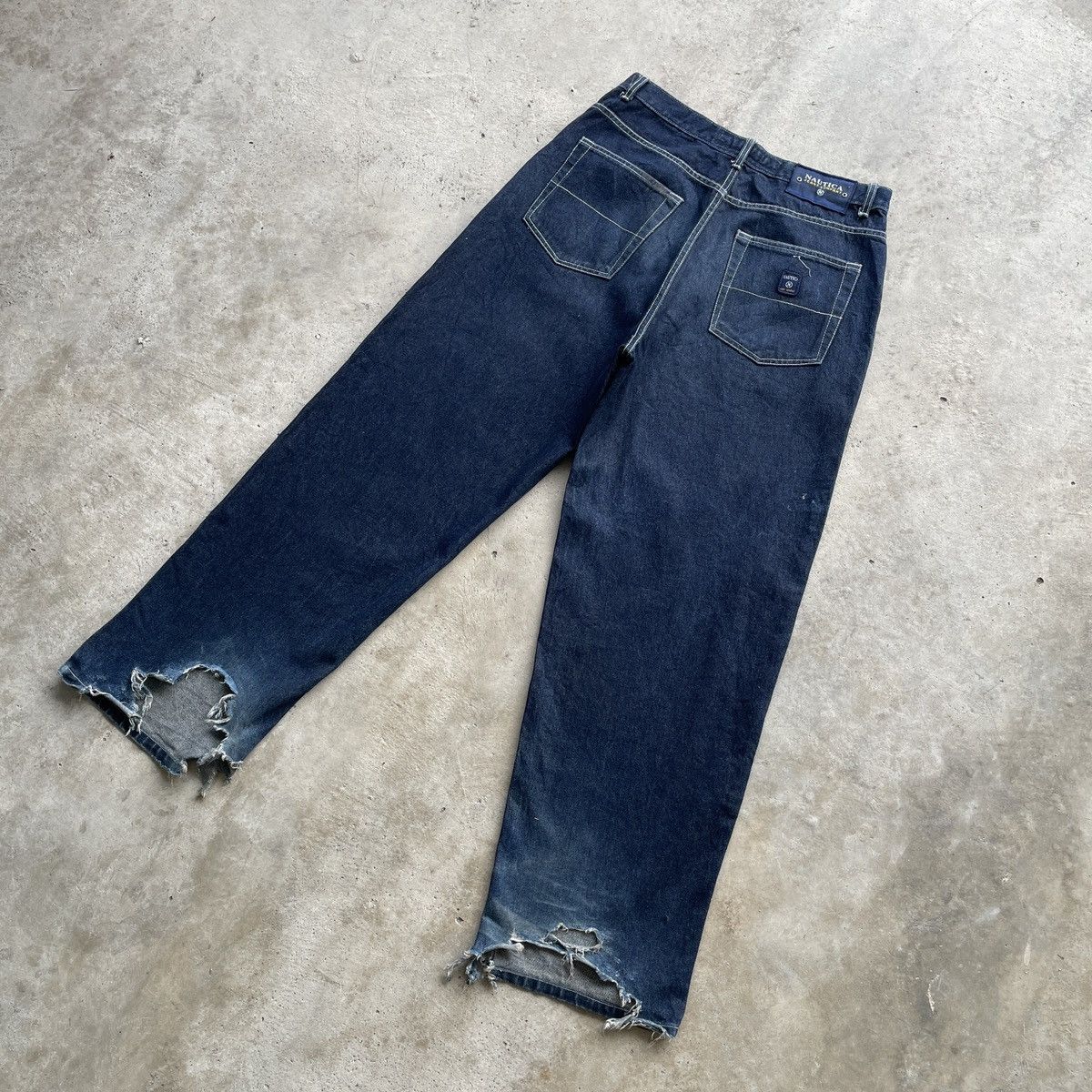 Japanese Brand Vintage Nautica Jeans Baggy Denim Jnco Indigo Pants W34 Size US 34 / EU 50 - 12 Thumbnail