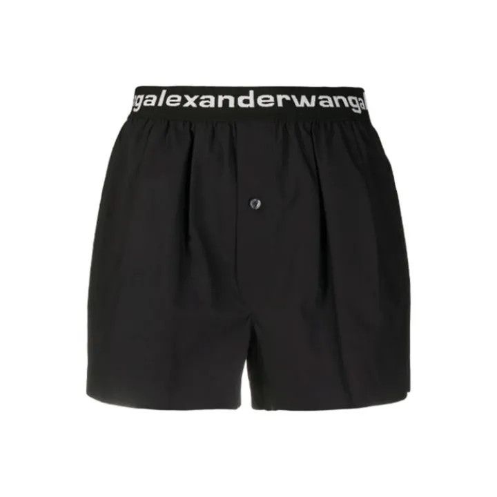 Alexander Wang Alexander Wang Logo Print Black Shorts 0079 Size 23" - 1 Thumbnail