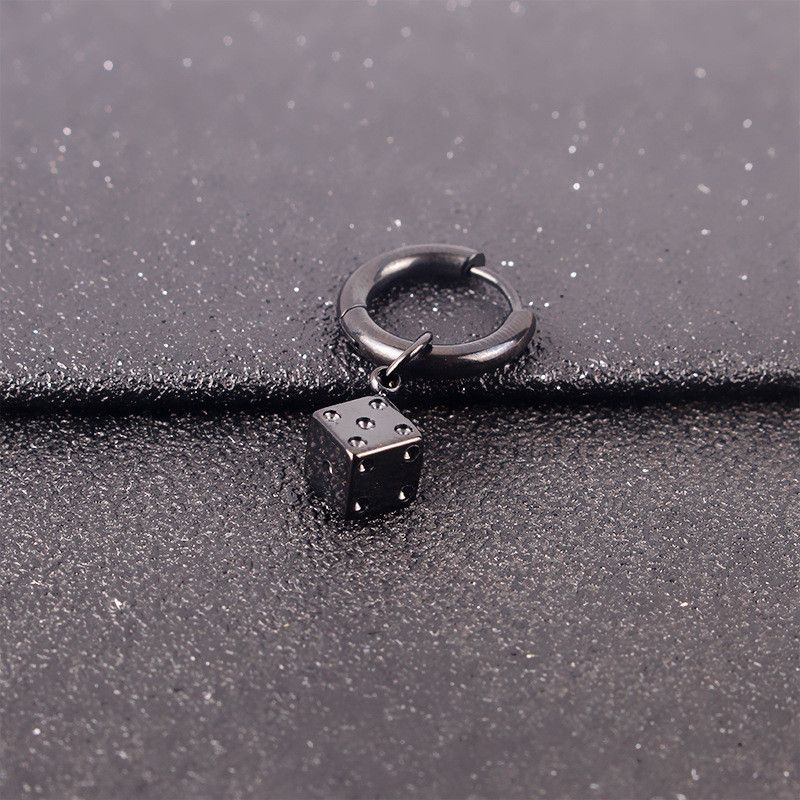 Jewelry × Sterling Silver Dice One pairs Matchless Earrings Gothic Punk Jewelry Spike Size ONE SIZE - 4 Thumbnail