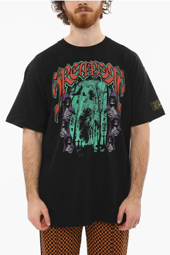 image of Raf Simons Oversized Sreapers T-Shirt in Black, Men's (Size XS)