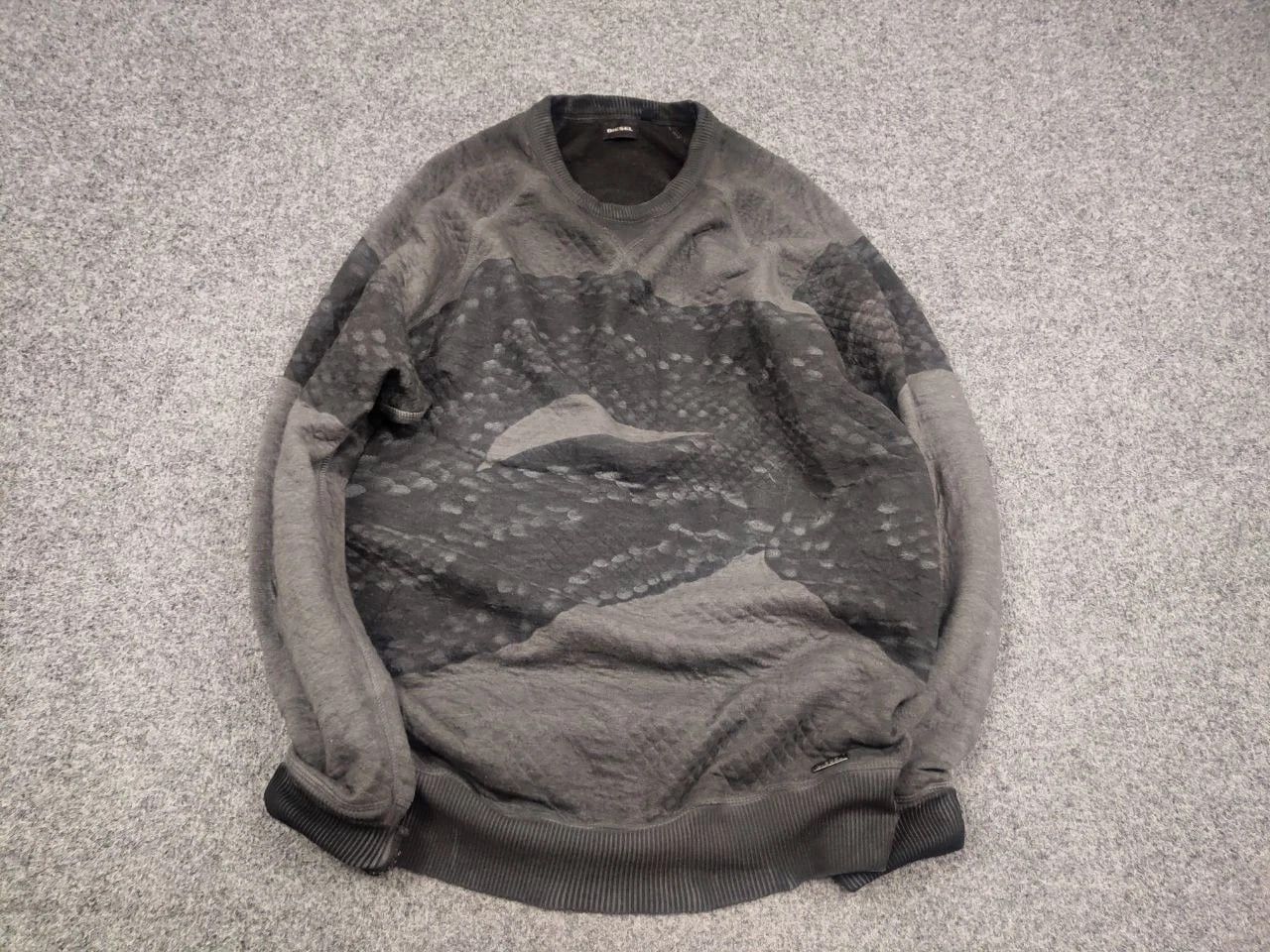 Diesel Diesel Snake Gray Faded Oversized Sweatshirts Vintage Style Size US M / EU 48-50 / 2 - 3 Thumbnail