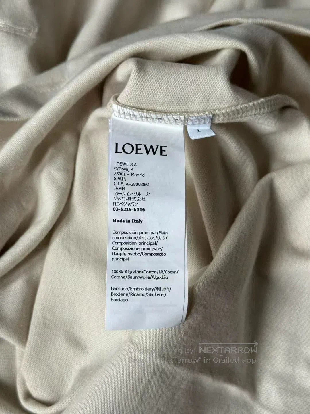 Loewe Loewe Embroidered Short Sleeve T-shirt. Size US L / EU 52-54 / 3 - 4 Thumbnail