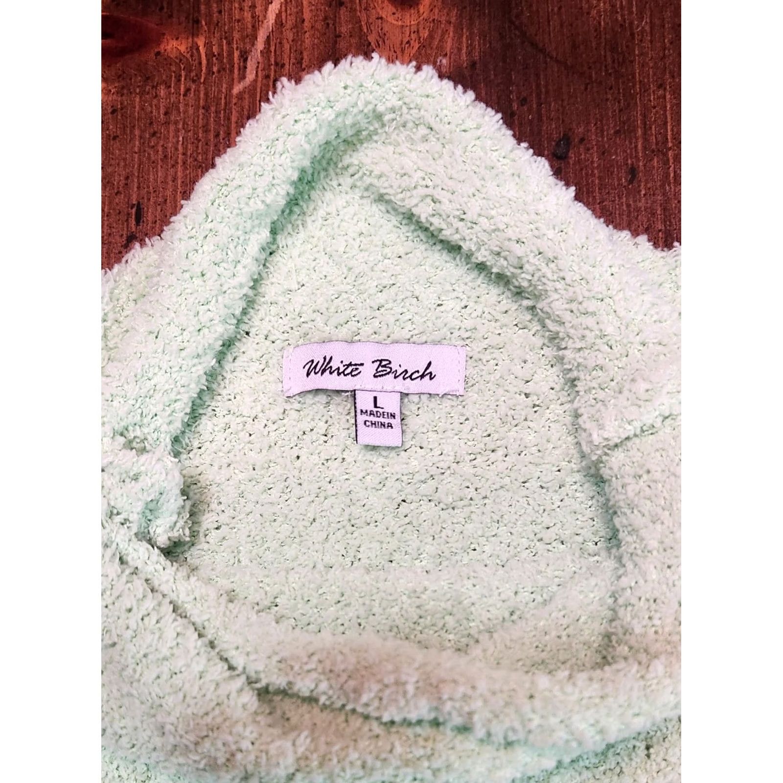 Vintage White Birch Women's Fleece Pullover Size L Mint Green Cowl Neck Long Sleeve Shirt Womens Pullover Regular Fit Vintage No Size L / US 10 / IT 46 - 3 Thumbnail