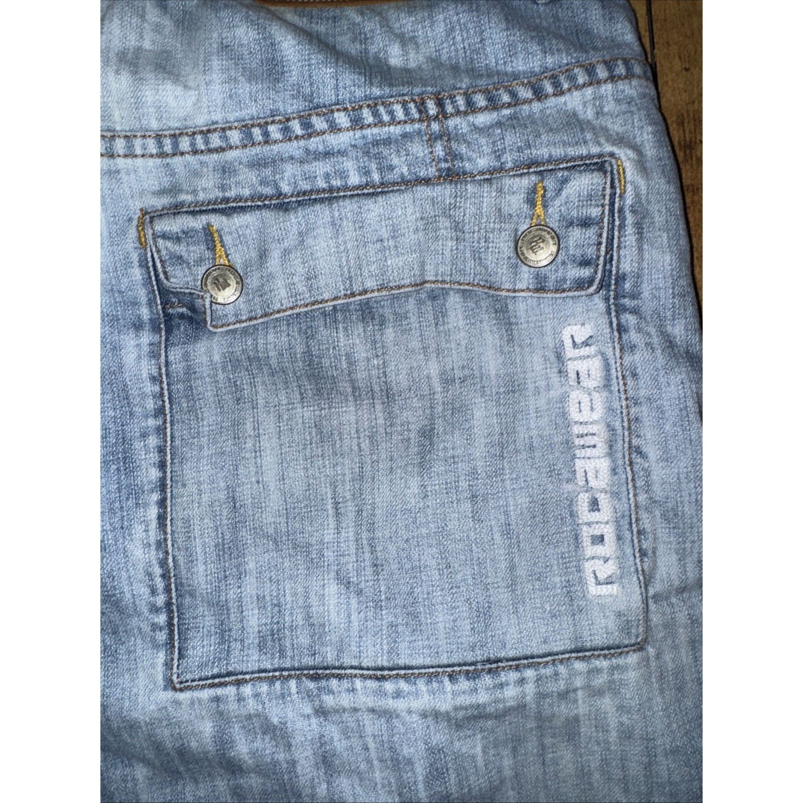 Rocawear × Vintage Rocawear Baggy Denim Shorts Y2K Hip Hop Jean Shorts 35 Size US 35 - 6 Thumbnail