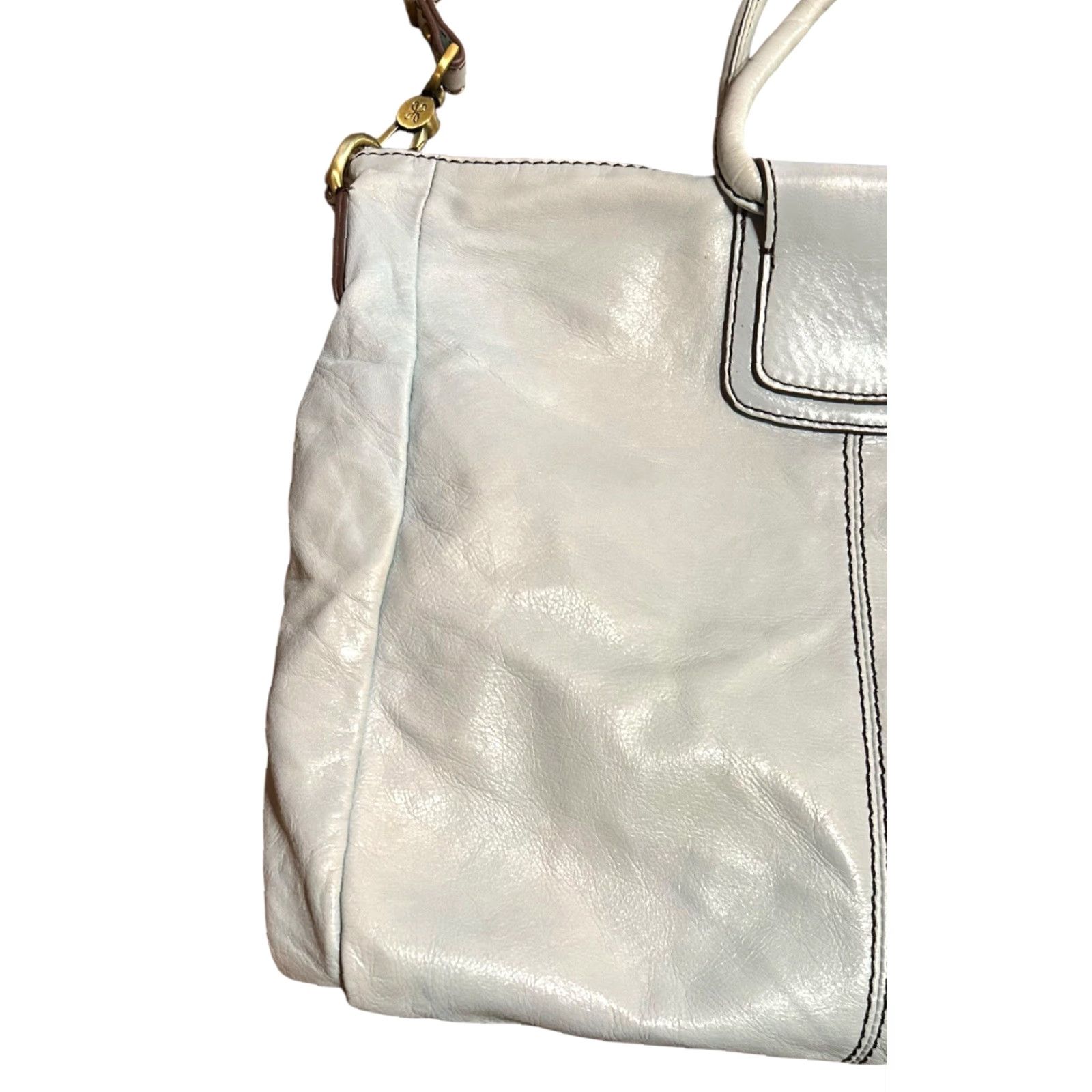 Vintage VINTAGE Hobo Sheila Large SatchelCrossbody Blue Leather Bag Purse W/Wallet Women's Read Size ONE SIZE - 3 Thumbnail