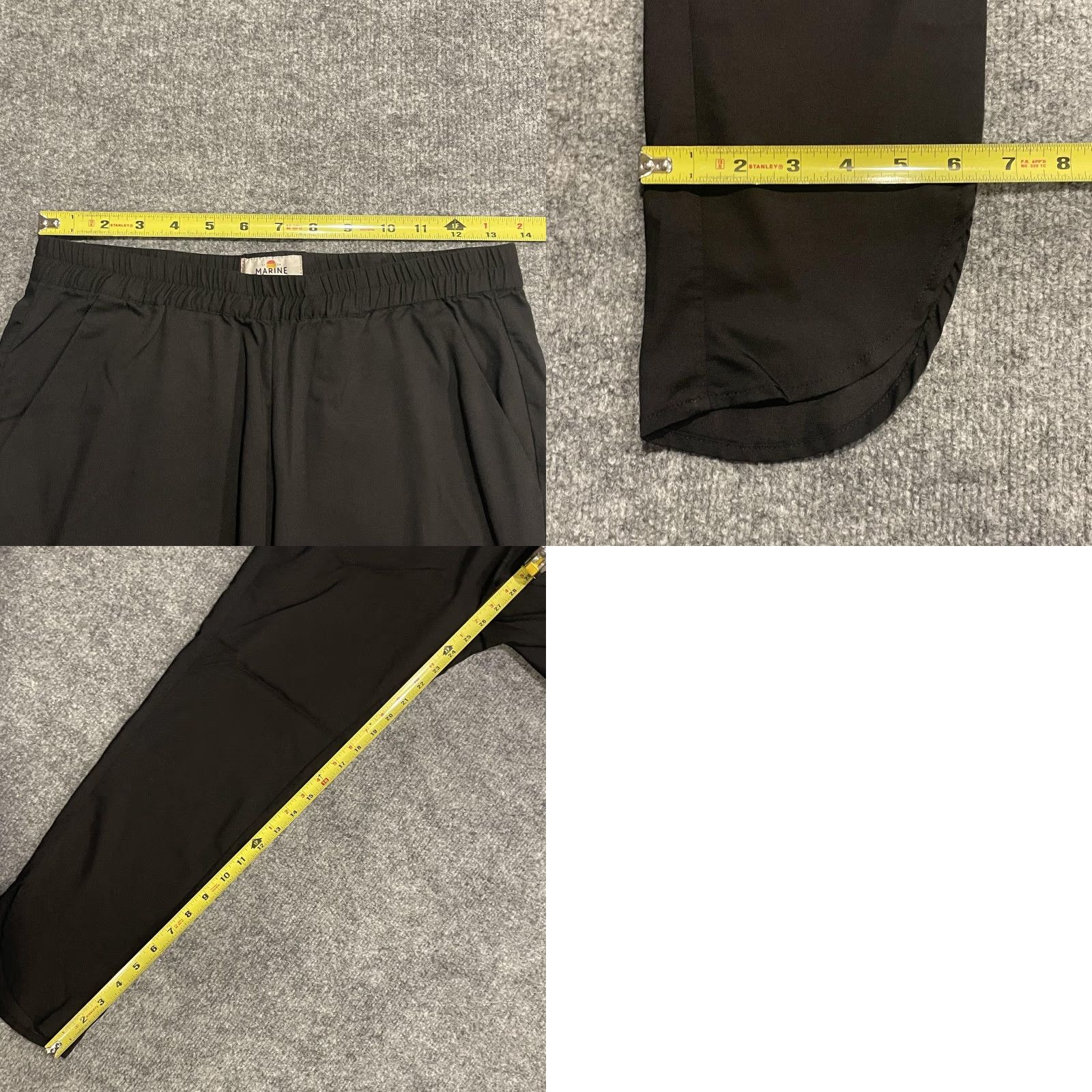 Marine Layer Marine Layer Pants Womens Small Black Elastic Waist Pull On Tapered Size 28" / US 6 / IT 42 - 8 Thumbnail