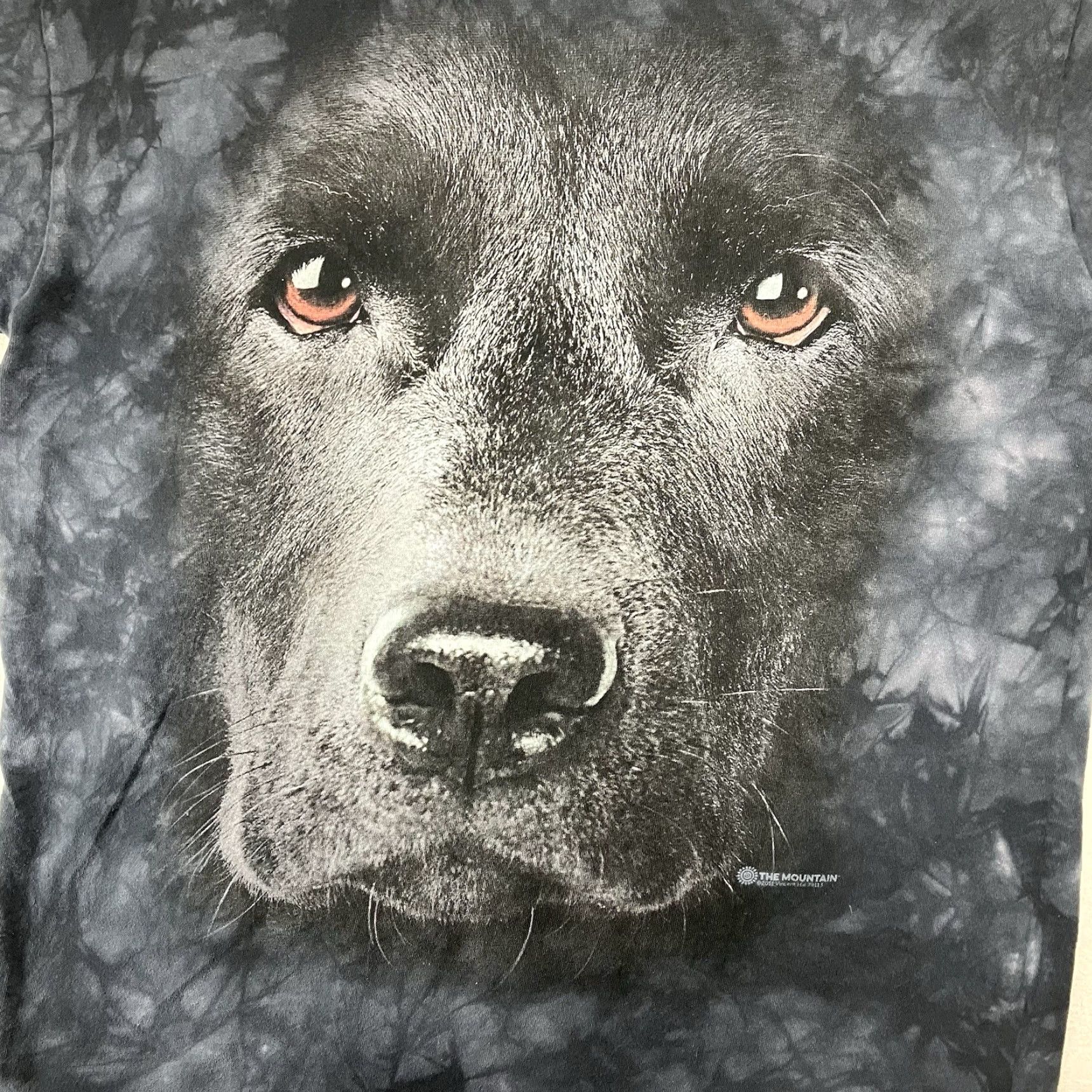 The Mountain The Mountain T Shirt Mens Large Big Face Dog Labrador Black Gray Tie Dye Shirt Regular Short Sleeve Crew Neck Tie Dye Size US L / EU 52-54 / 3 - 3 Thumbnail