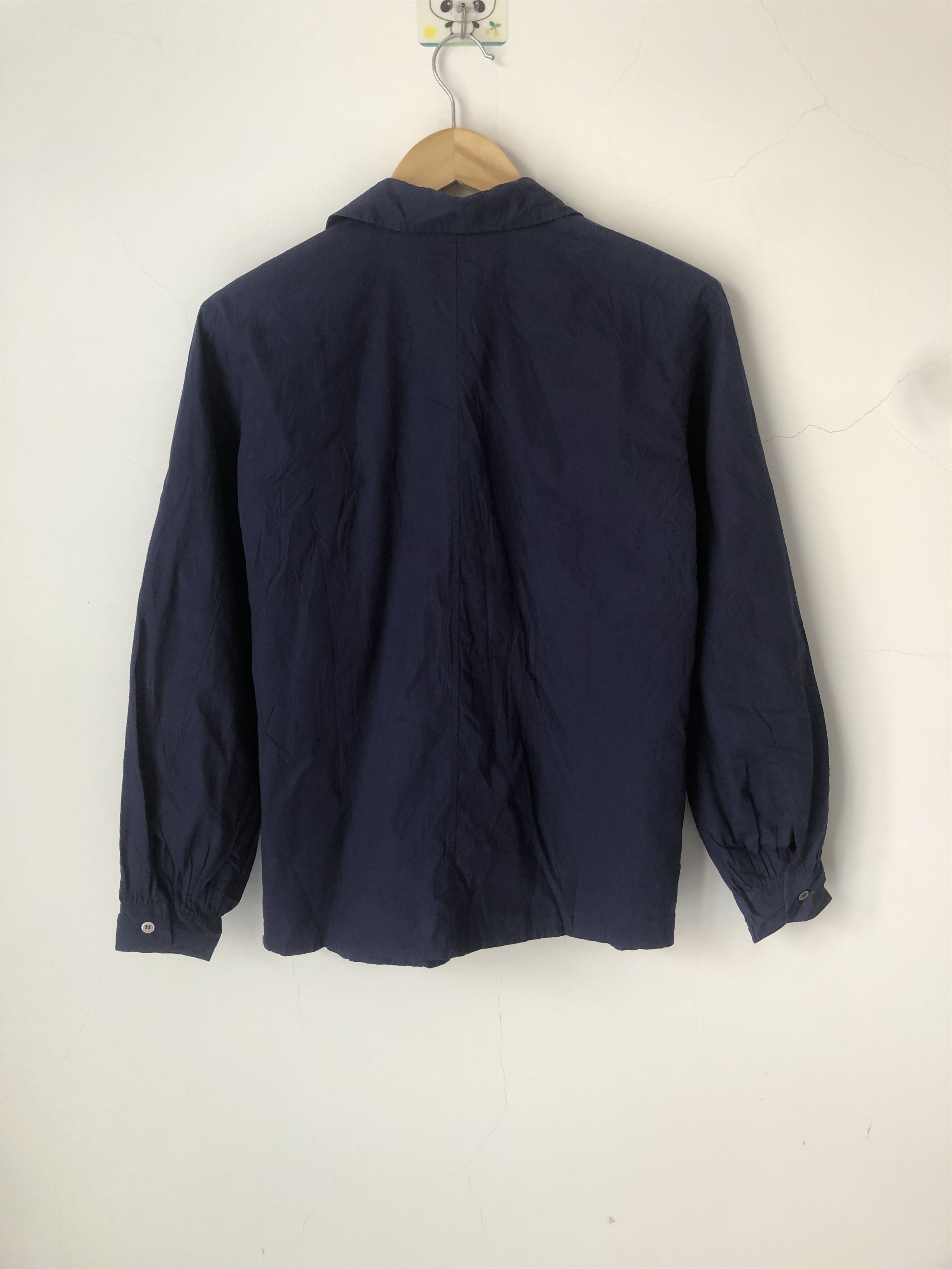 Yohji Yamamoto navy pleated shirt Size M / US 6-8 / IT 42-44 - 7 Thumbnail