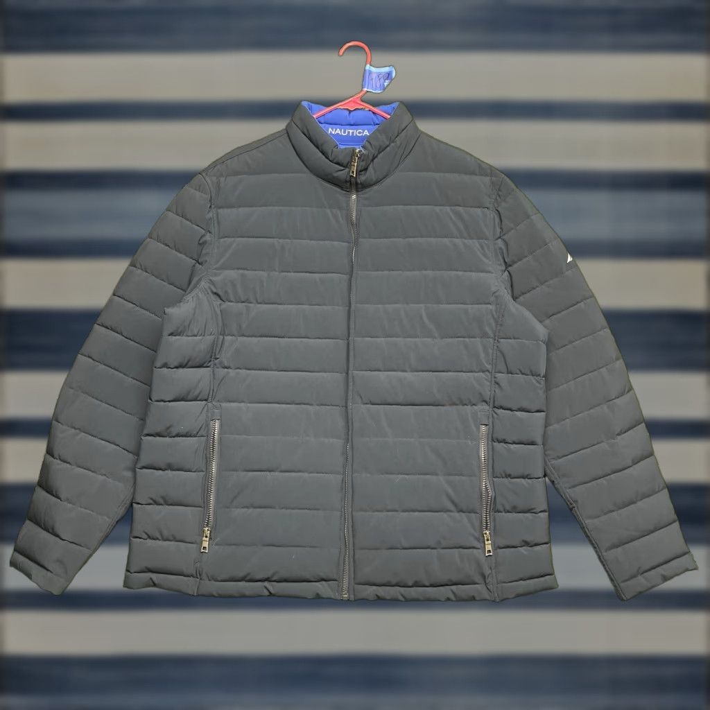 Nautica Nautica Reversible Jacket Mens 2XL Outdoor Puffer Zip Up Hiking Travel Blue Size US XXL / EU 58 / 5 - 1 Thumbnail