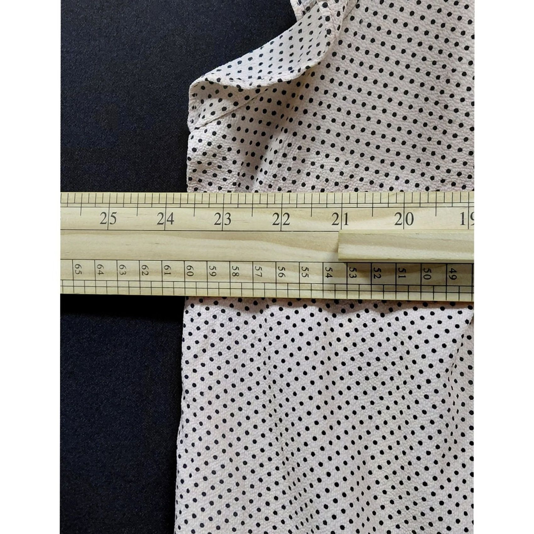 Adrianna Papell ADRIANNA PAPELL Polka Dot Blouse Beige Women Knit Short Sleeve Size 1X Size XL / US 12-14 / IT 48-50 - 7 Thumbnail