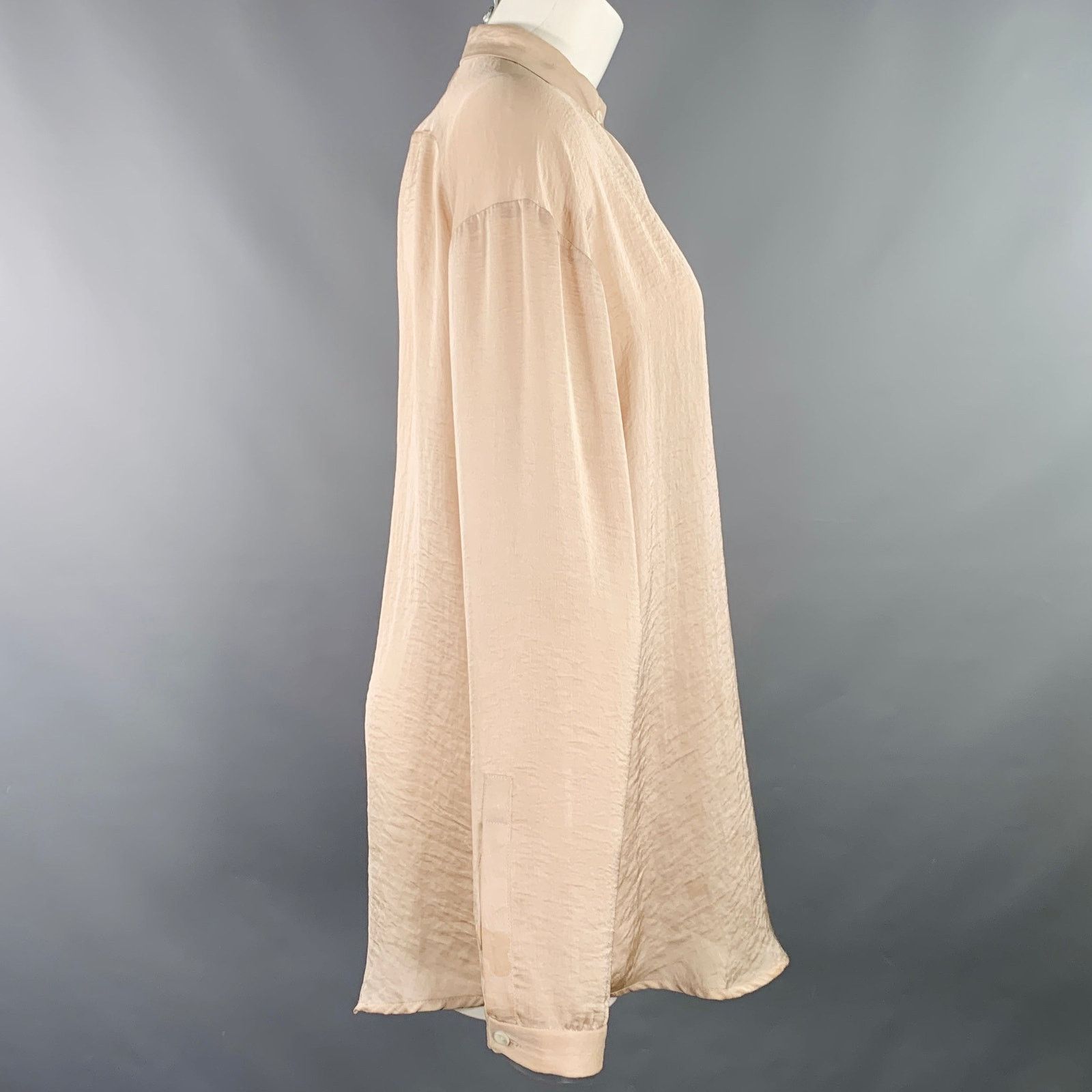 Haider Ackermann HAIDER ACKERMANN Size M Pink Rose Collarless Shirt Size M / US 6-8 / IT 42-44 - 2 Thumbnail