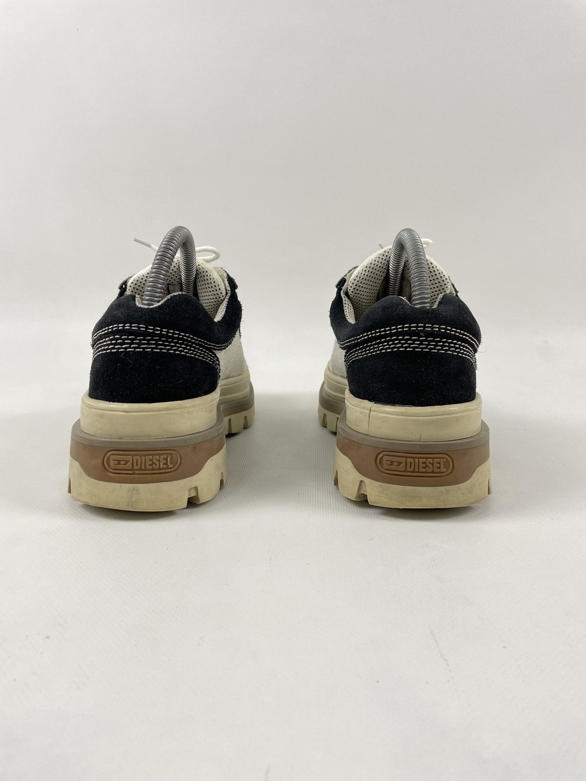 Diesel × Diesel Black Gold × Vintage 90's Platforms Chunky High Sole Low-Top Laces Heavy Boots Size US 8 / IT 38 - 13 Thumbnail