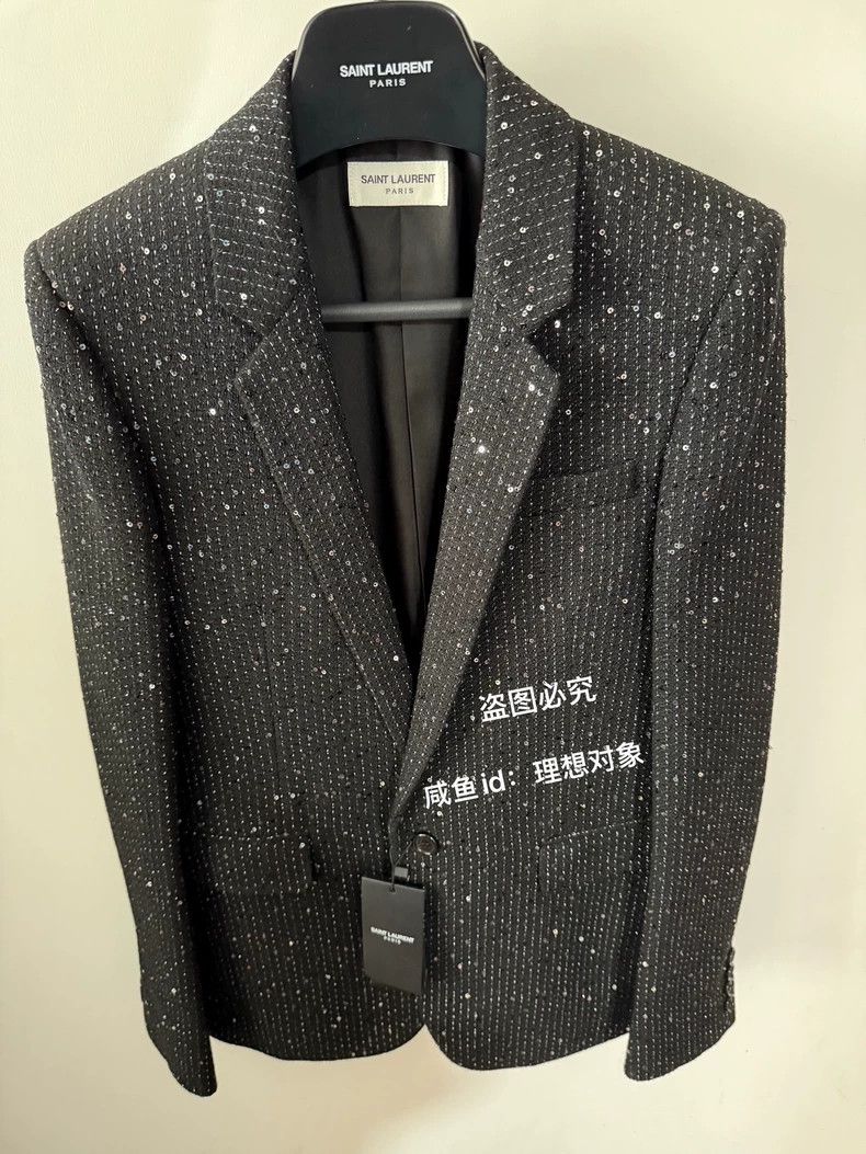 Saint Laurent Paris Saint Laurent ParisHand-made sequined show blazer 2504-Nex Size 46R - 1 Thumbnail