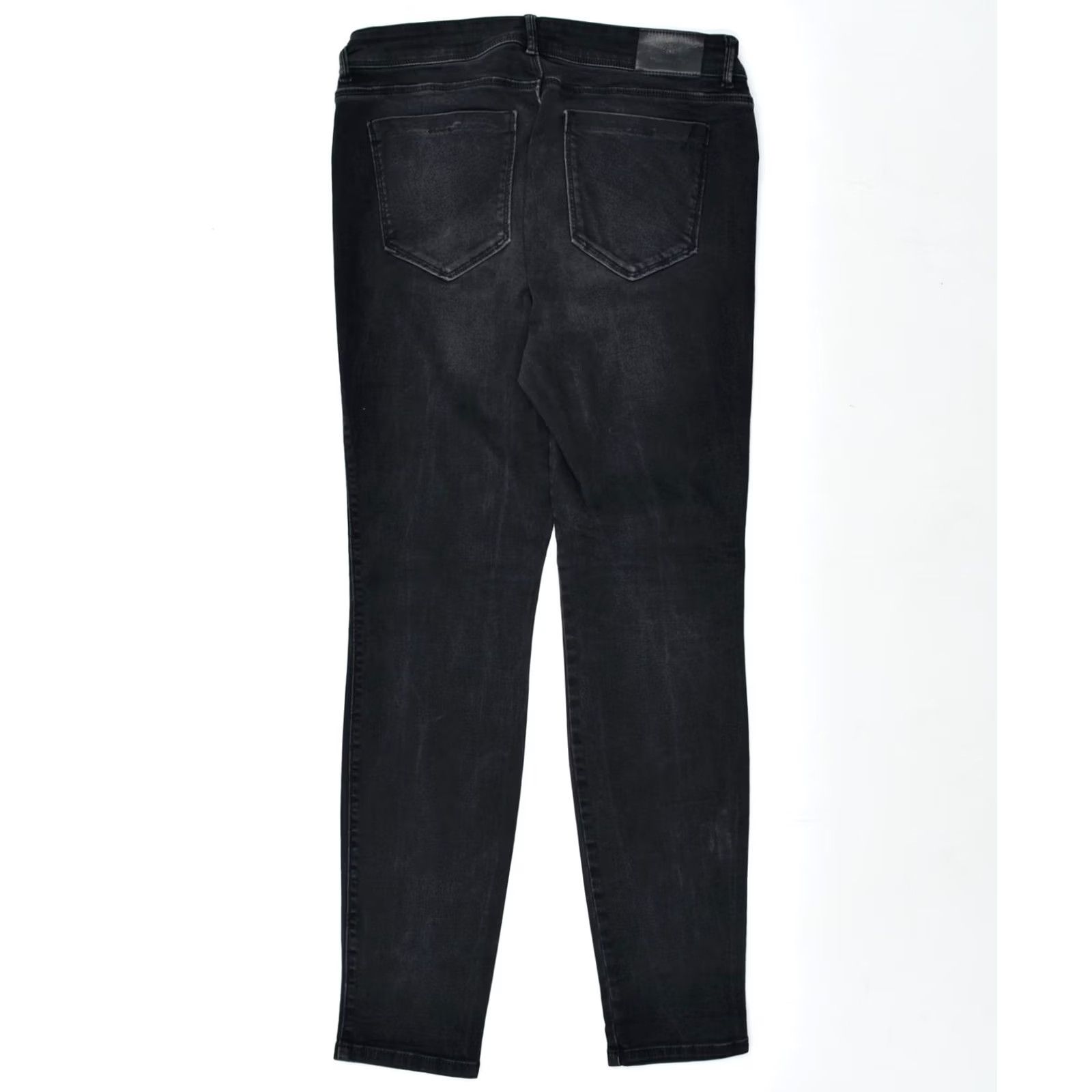 Massimo Dutti MASSIMO DUTTI Womens Skinny Jeans Mid Rise Black Cotton W28 L29 Size 28" / US 6 / IT 42 - 2 Thumbnail