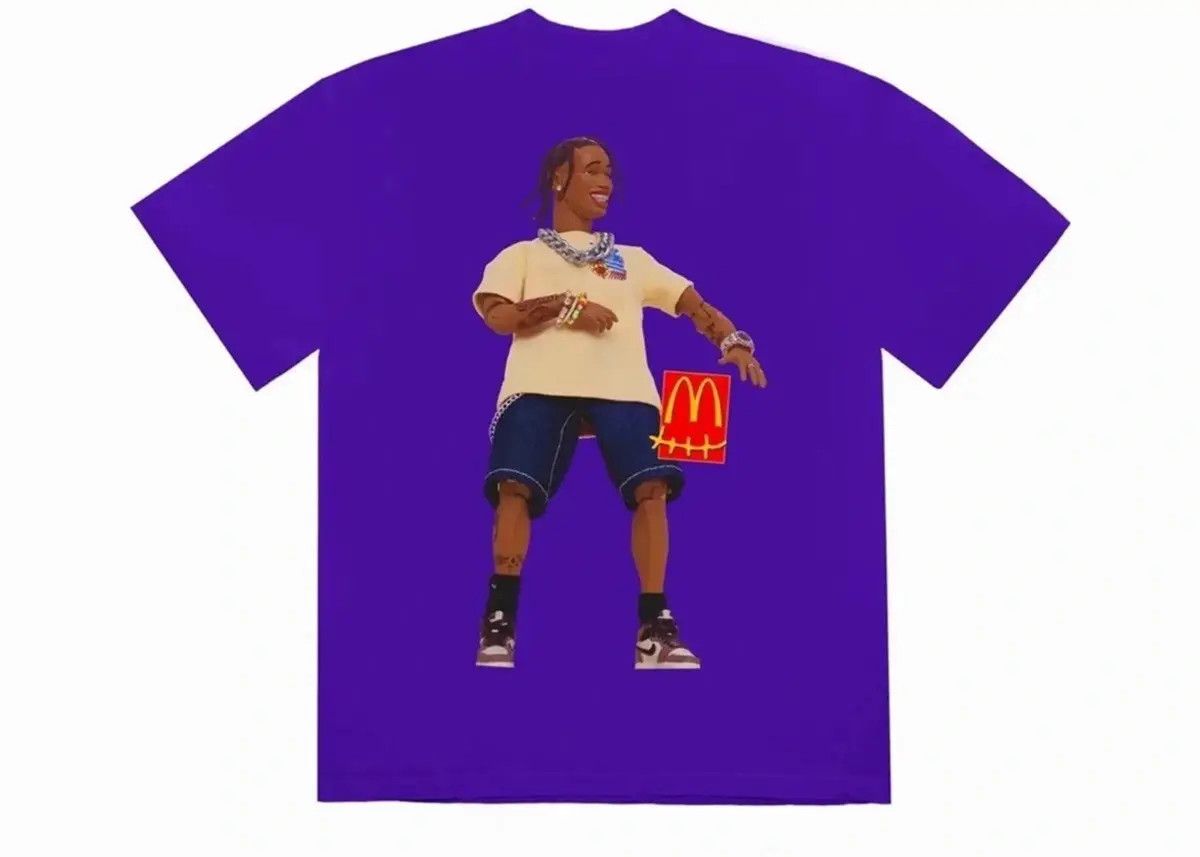 Travis Scott Travis Scott x McDonald's Action Figure II T-Shirt 'Purple' Size US XXL / EU 58 / 5 - 4 Thumbnail
