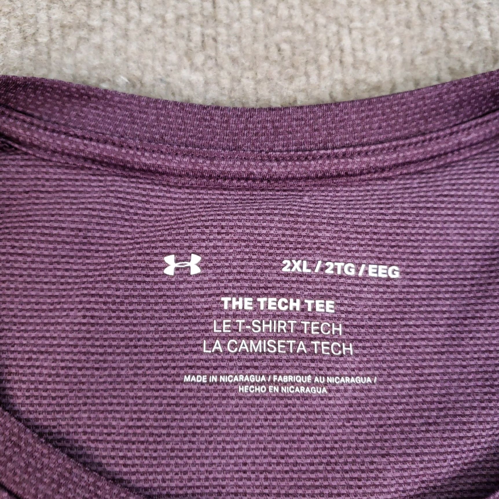 Under Armour Under Armour Shirt Mens 2XL Purple Tech Tee Crew Neck Short Sleeve Wicking Shirt Size US XXL / EU 58 / 5 - 5 Thumbnail