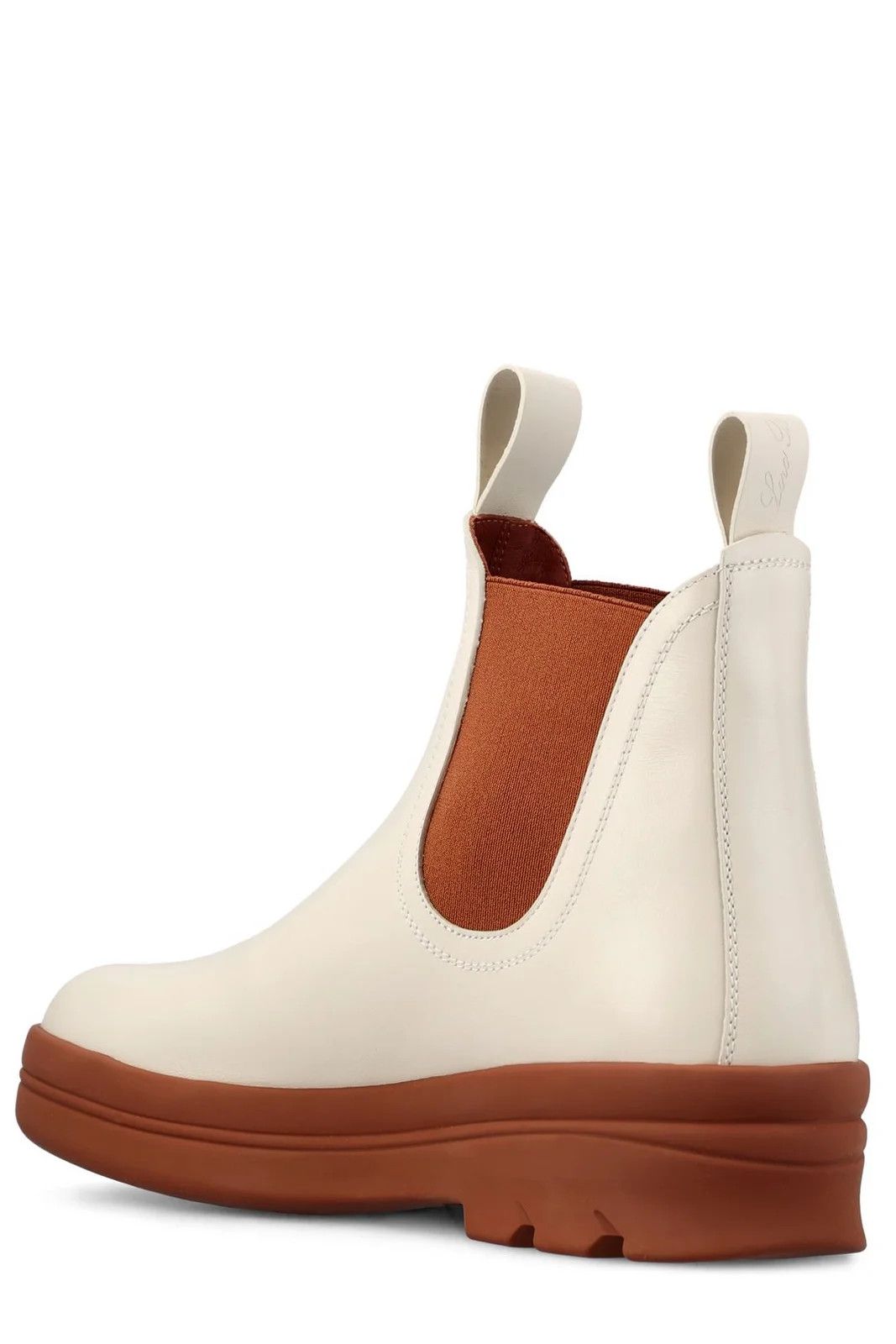 Loro Piana o1srvl11e0225 Lakeside Ankle Boots in White & Brown Size US 10 / IT 40 - 3 Thumbnail