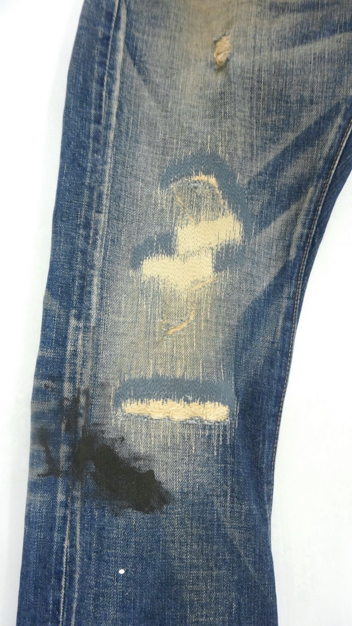 If Six Was Nine 🔴JOHN BULL🔴 Mudwash Distressed Selvedge Vintage Jeans Size US 30 / EU 46 - 5 Thumbnail
