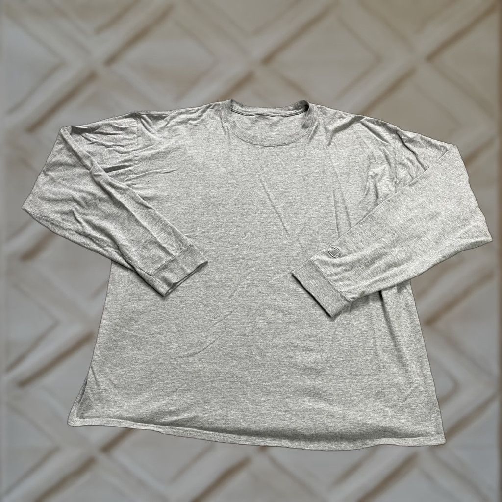 Champion Champion Crew Neck T-Shirt Mens 2XL Gray Long Sleeve Cotton Casual Outdoor Size US XXL / EU 58 / 5 - 1 Thumbnail