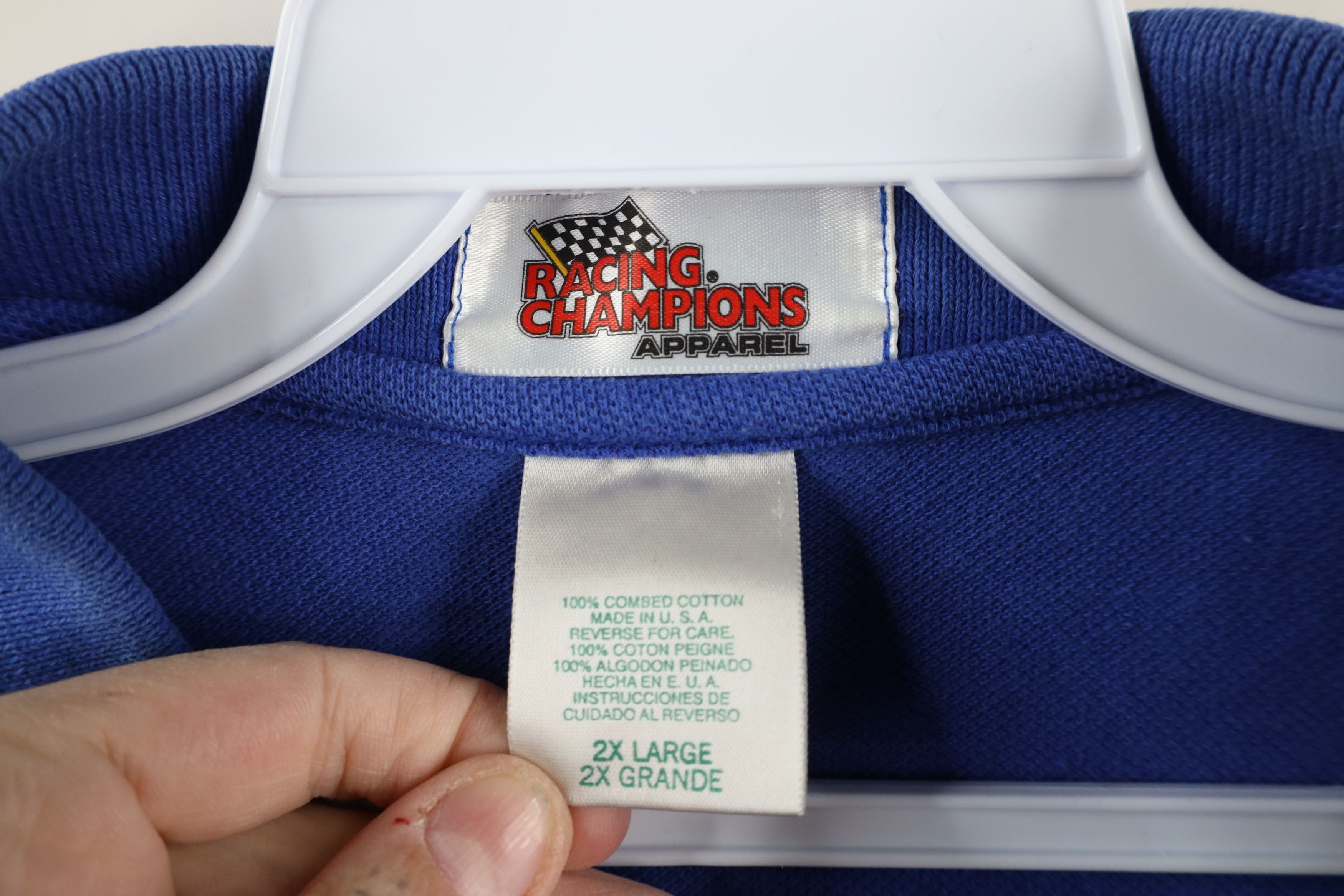 Vintage Vintage 90s Ford Racing Short Sleeve Polo Shirt Blue USA Size US XXL / EU 58 / 5 - 10 Thumbnail