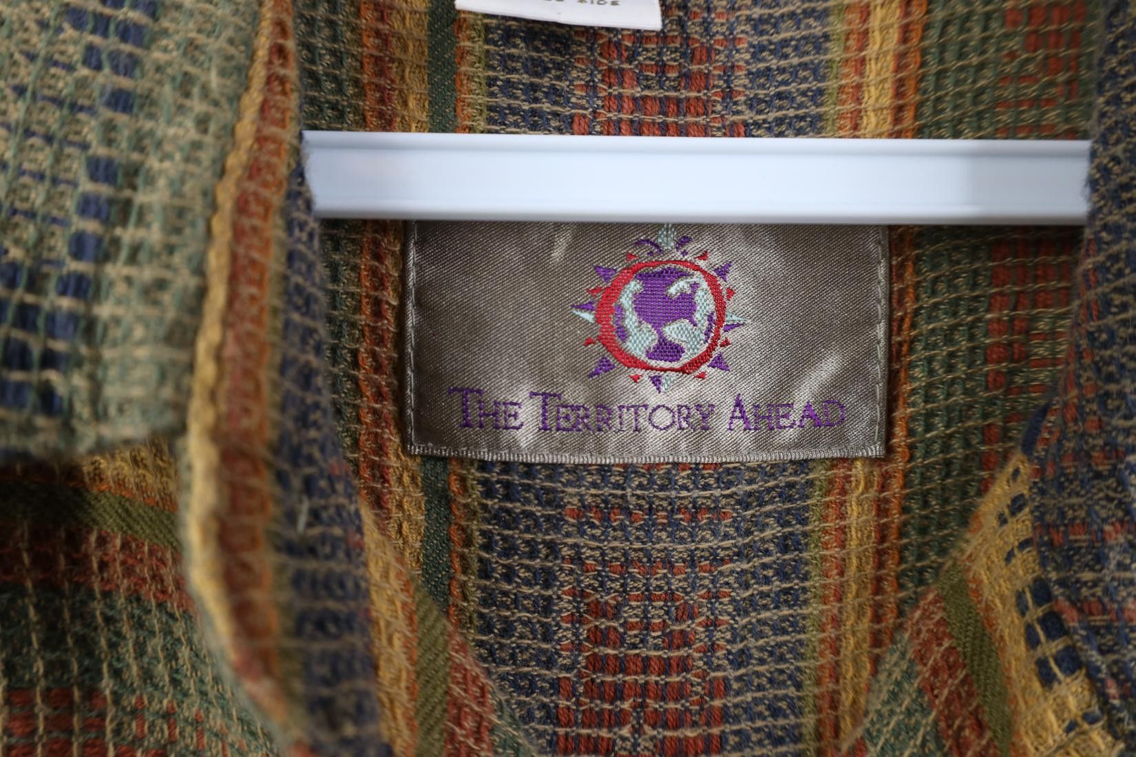 Vintage Vintage 90s The Territory Ahead Rainbow Weave Button Shirt Size US M / EU 48-50 / 2 - 8 Thumbnail