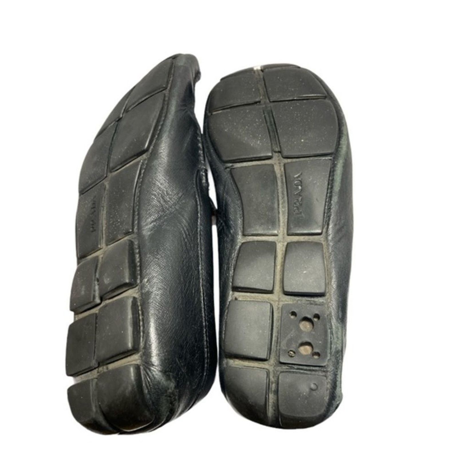 Prada PRADA Vintage Men’s Black Leather Logo Loafers Sz 8.5 Size US 8.5 / EU 41-42 - 3 Thumbnail