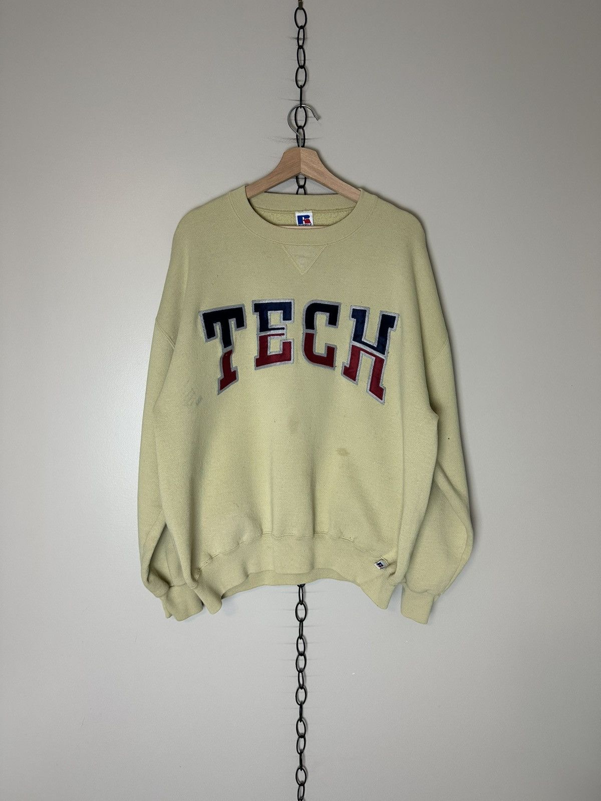 Russell Athletic × Vintage Vintage Russell Athletic Georgia Tech Spellout Crewneck Size US XL / EU 56 / 4 - 1 Thumbnail