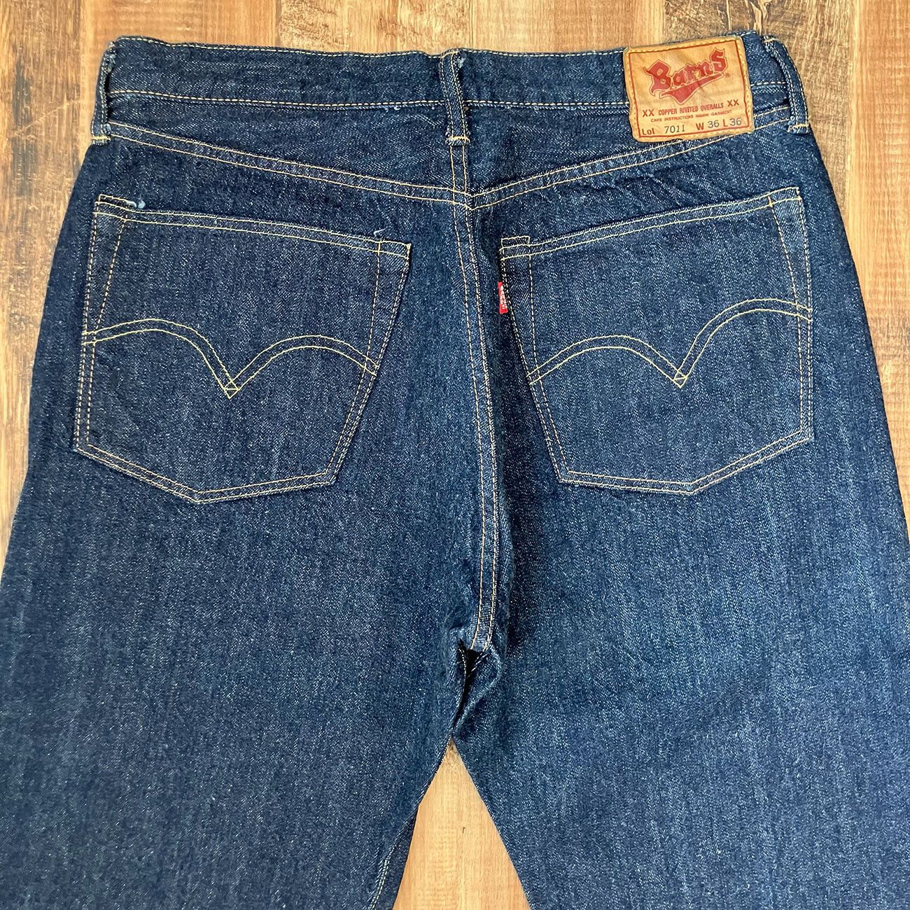 Japanese Brand BARNS OUTFITTERS BR8-7011 W33xL33 Selvedge Denim 90s Vintage Size US 33 - 10 Thumbnail