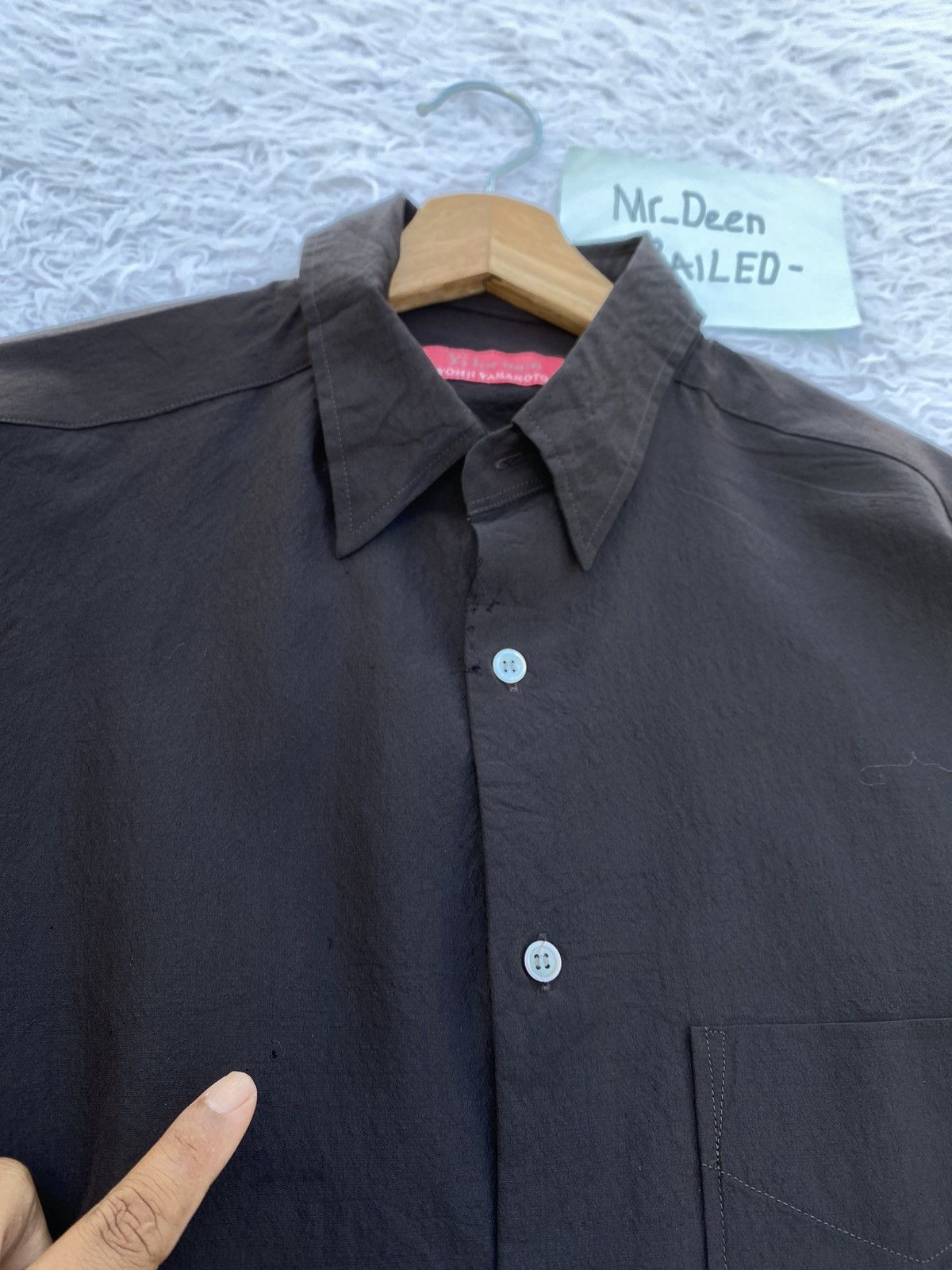Yohji Yamamoto Rare Vintage 90s Yohji Yamamoto 50% Soie SILK Button Shirt Size US L / EU 52-54 / 3 - 14 Thumbnail