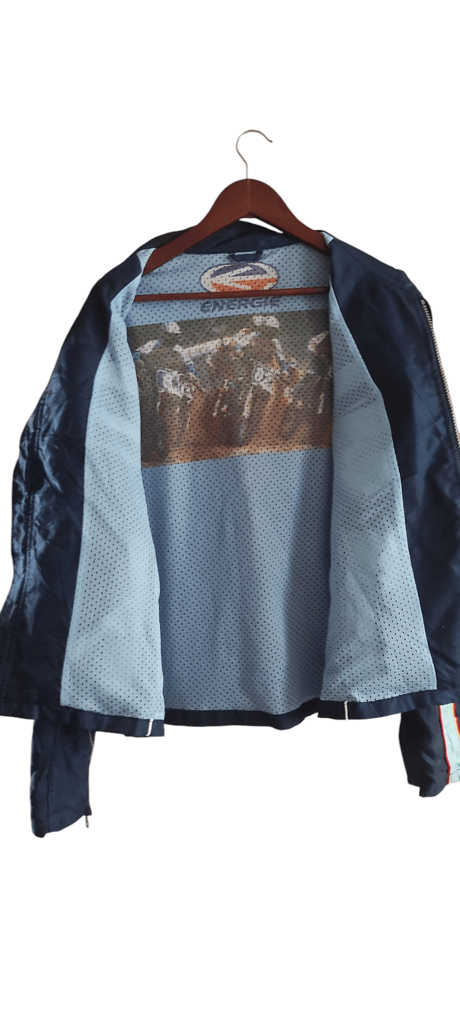 Energie × Vintage Vintage Energie Motorcycle Racing Navy Biker Jacket 90s y2k Size US XL / EU 56 / 4 - 2 Thumbnail