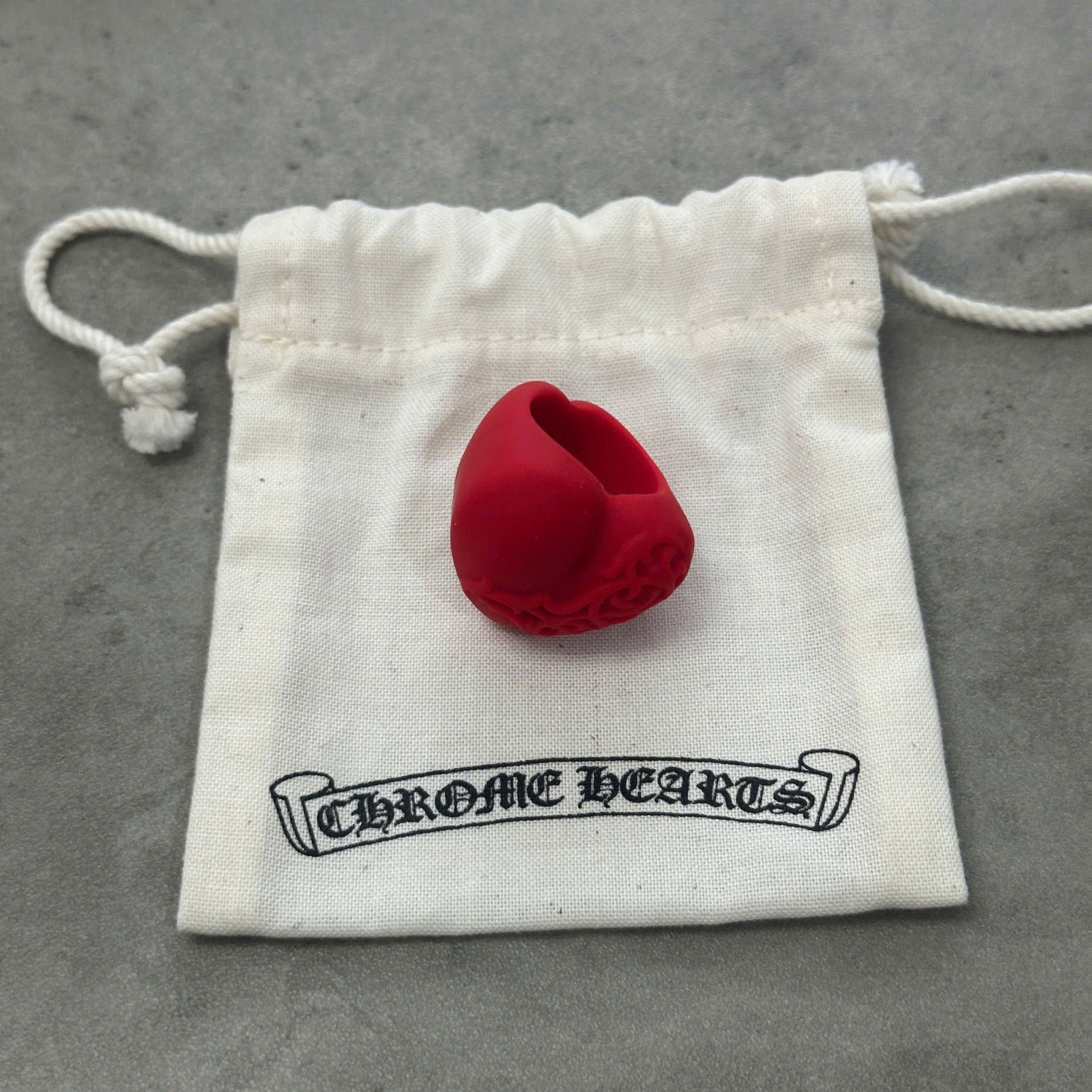 Chrome Hearts CHROME HEARTS Silicrome Ring RED Size ONE SIZE - 2 Thumbnail