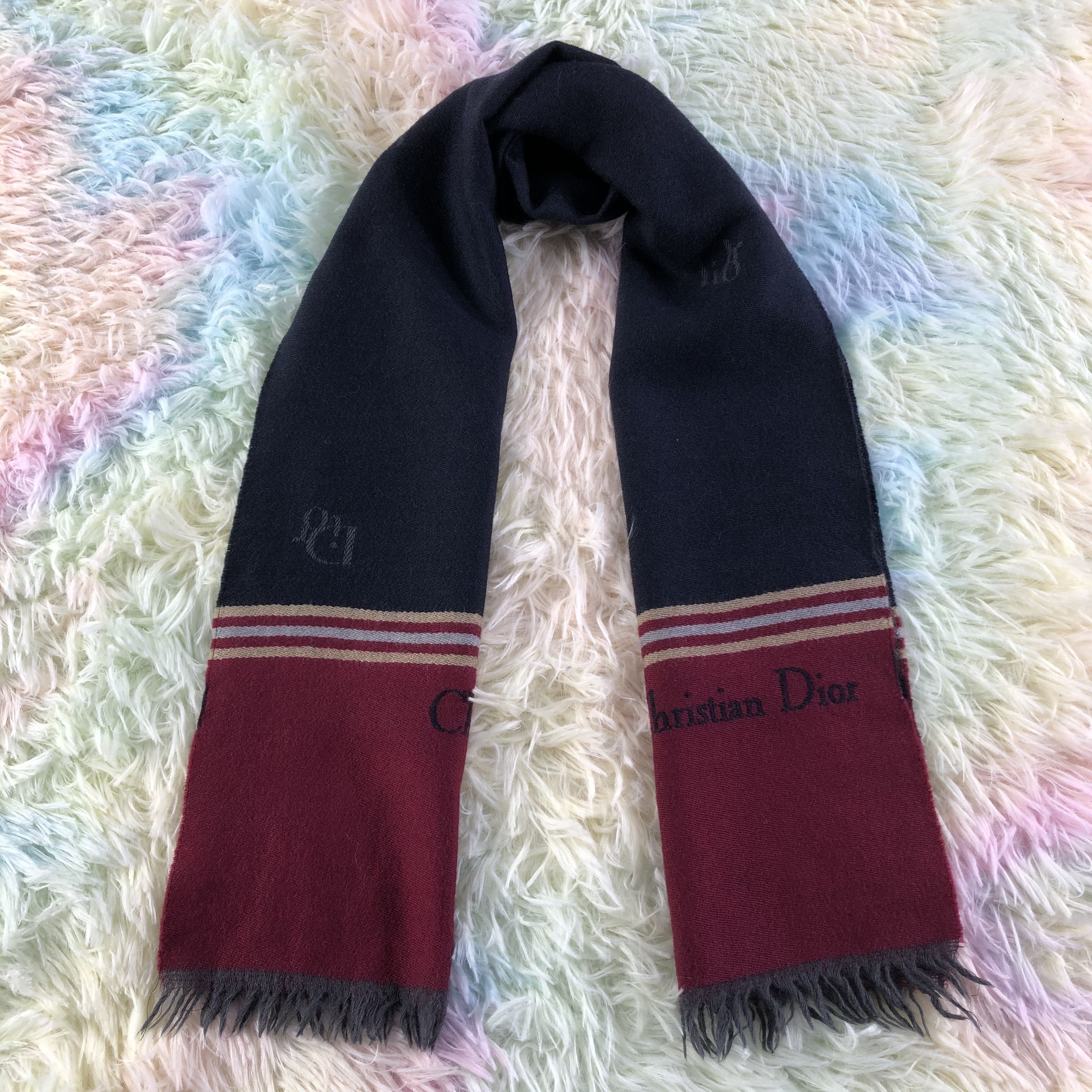 Vintage Christian Dior Monsieur Scarf / Muffler / Neckwear - KM385 Size ONE SIZE - 1 Thumbnail