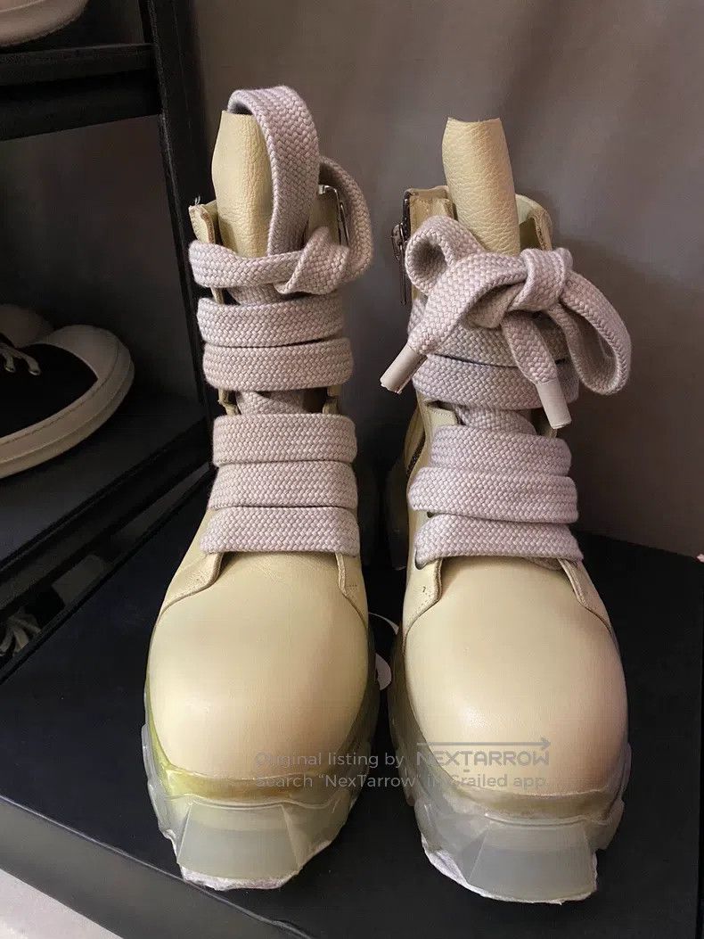 Rick Owens RICK OWENS Thick Shoelaces Transparent Octopus Sole Milita Size US 7 / EU 40 - 2 Thumbnail