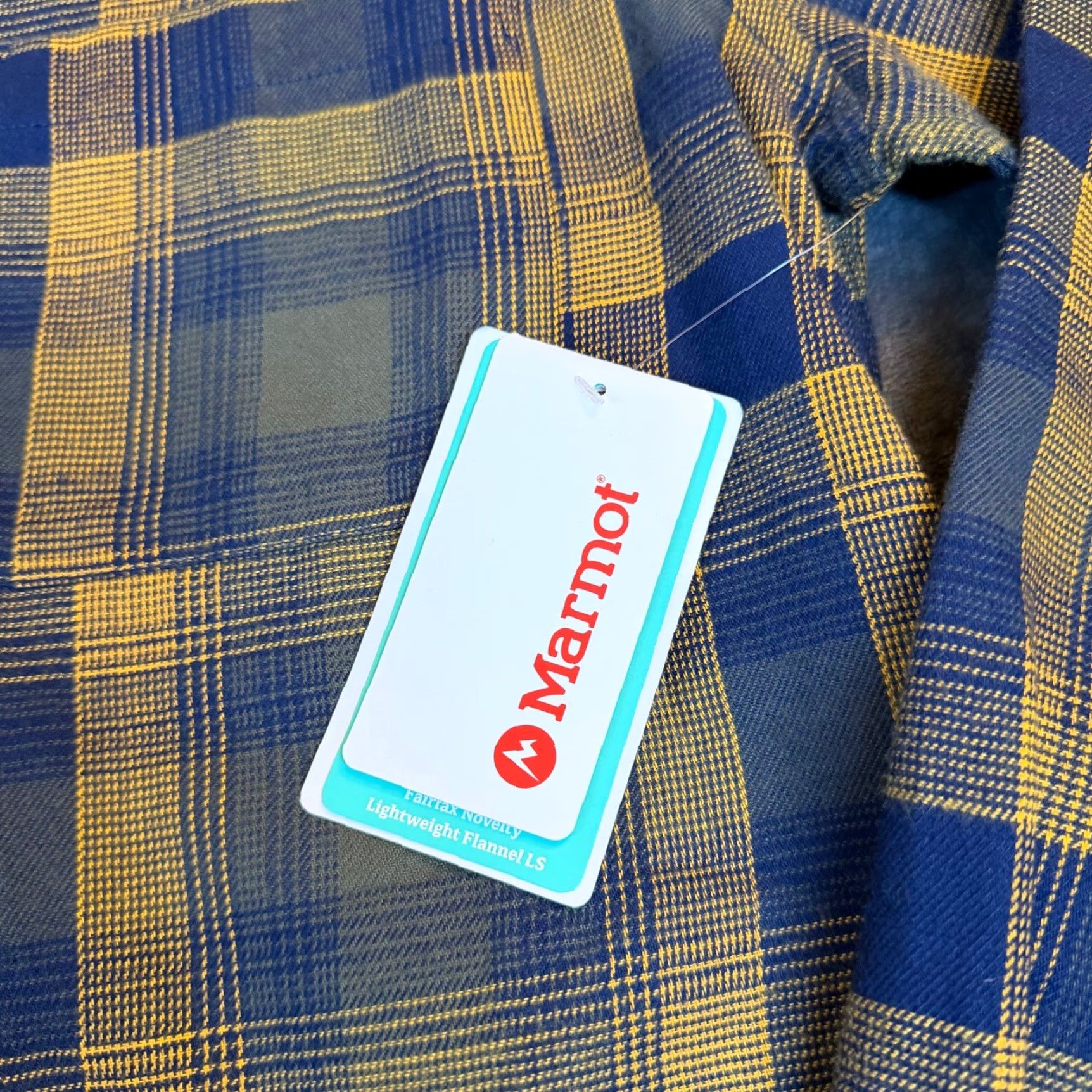 Marmot Marmot Fairfax Novelty Lightweight Flannel Shirt Mens M Navy Yellow Plaid Casual Outdoors Size US M / EU 48-50 / 2 - 2 Thumbnail
