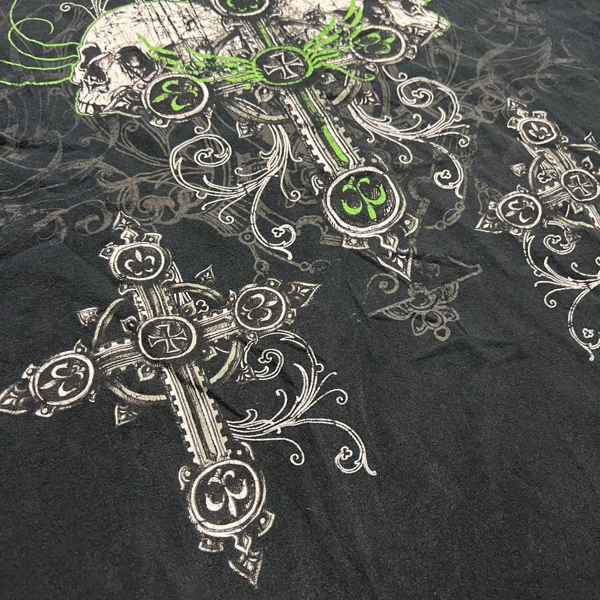 Vintage Vintage Skull Cross Graphic Tee Grunge Punk JNCO Skater Y2K Size US XXL / EU 58 / 5 - 6 Thumbnail