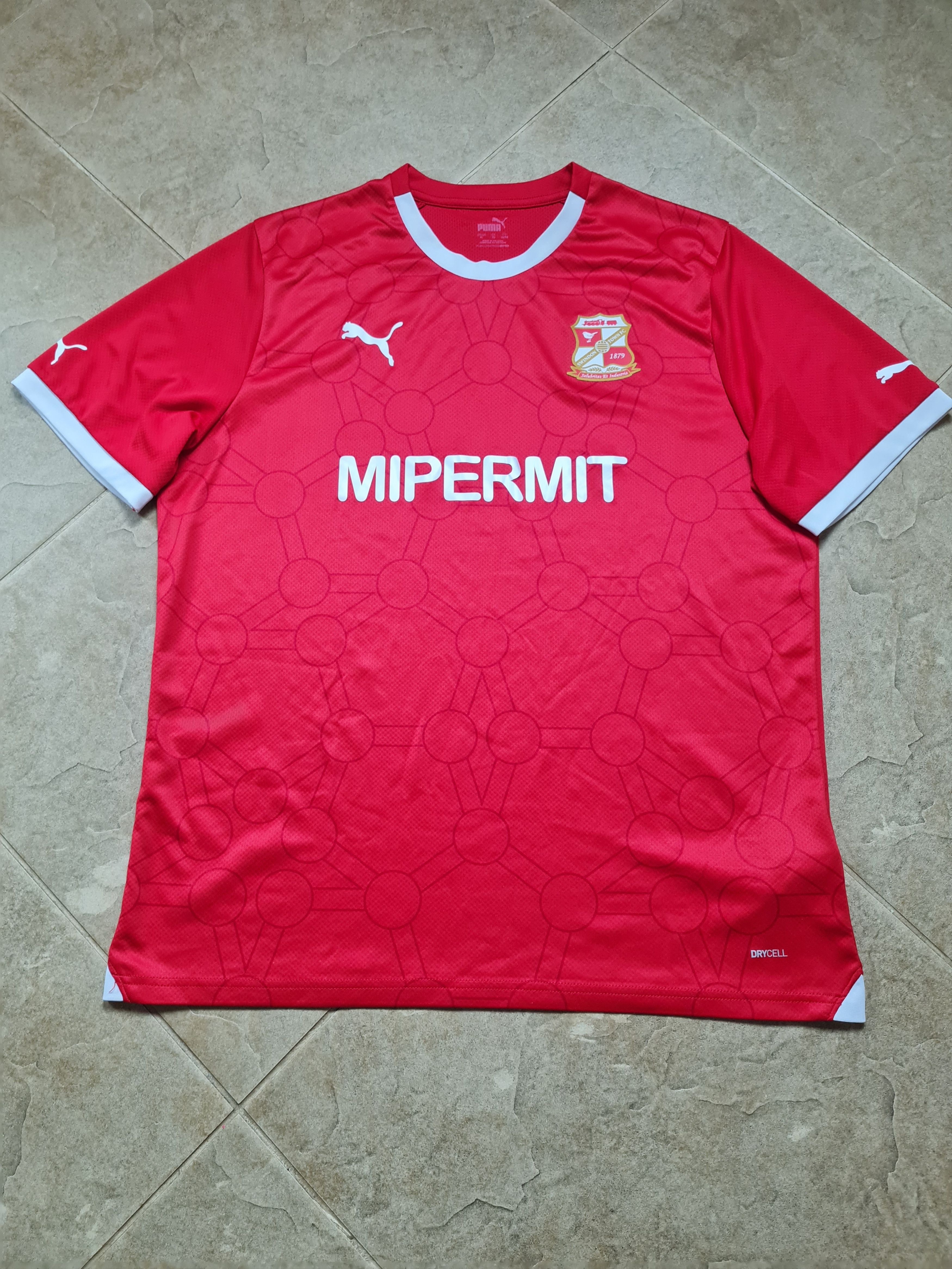 Puma Puma Swindon Town FC 2023-24 Home Football Shirt MiPermit Size US XL / EU 56 / 4 - 9 Thumbnail