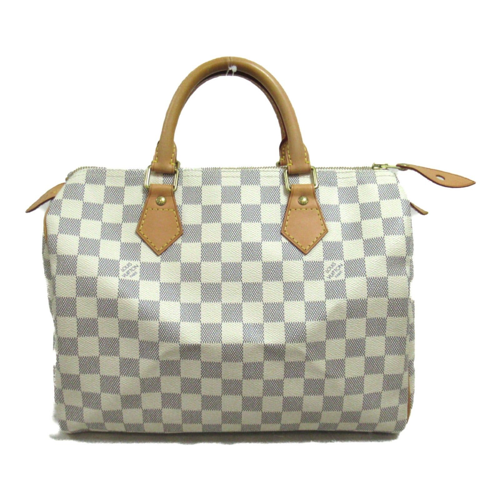 Louis Vuitton Louis Vuitton Speedy 30 Handbag Coated Canvas Damier Azur Ivory Size ONE SIZE - 1 Thumbnail