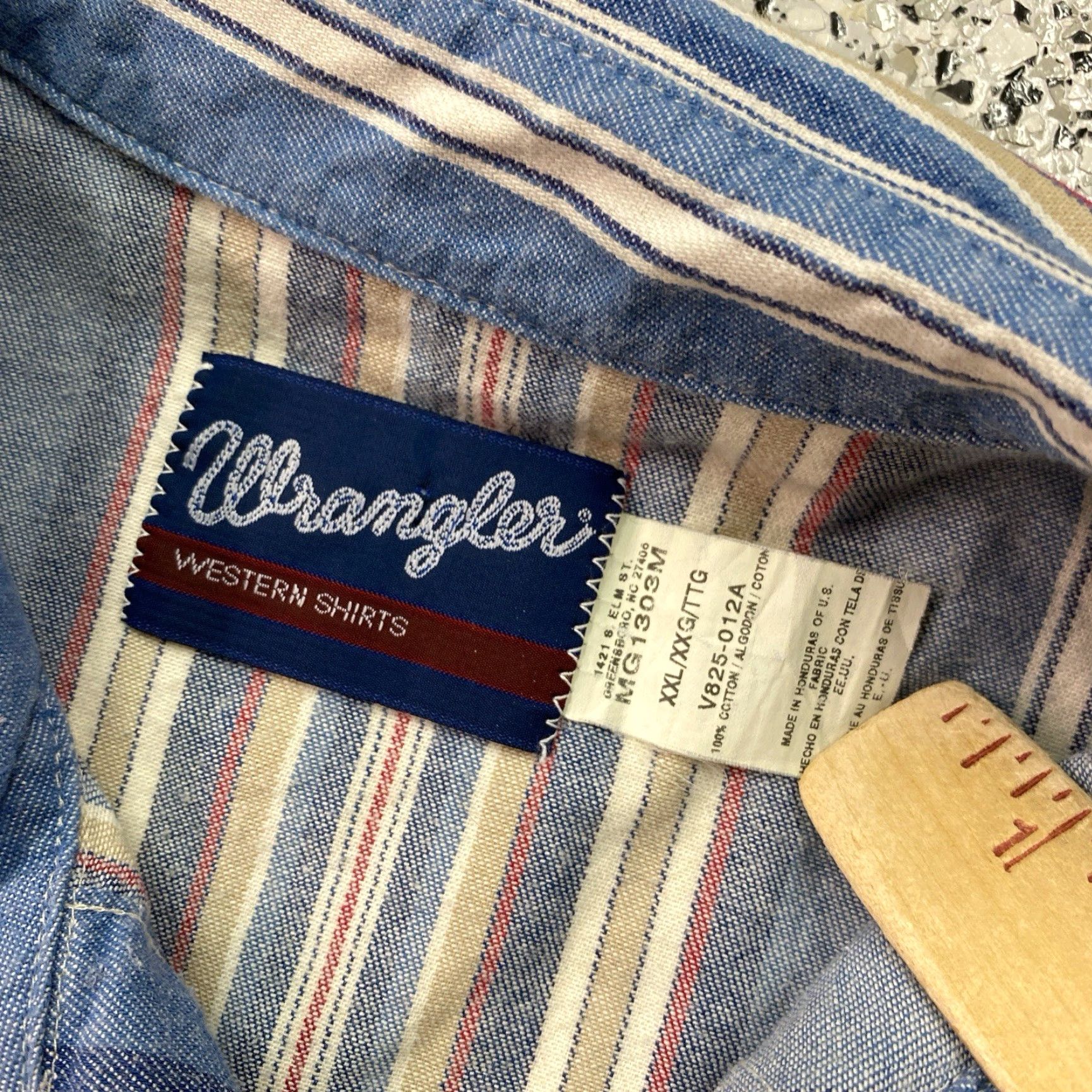 Wrangler VINTAGE Wrangler Western Shirt Denim Button Blue Men XXL Size US XXL / EU 58 / 5 - 2 Thumbnail