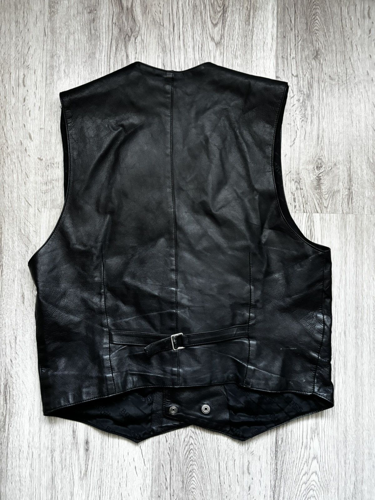 Hugo Boss Rare Hugo Boss Double-Breasted Leather Vest Czechoslovakia Size 38R - 12 Thumbnail