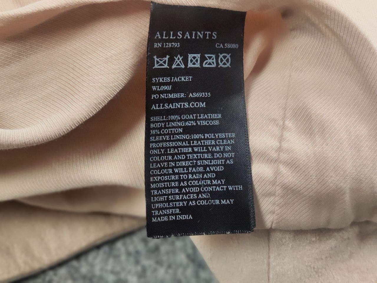 Allsaints Allsaints Sukes Suede Leather Dusty Pink Beige Jacket Size XS / US 0-2 / IT 36-38 - 23 Thumbnail
