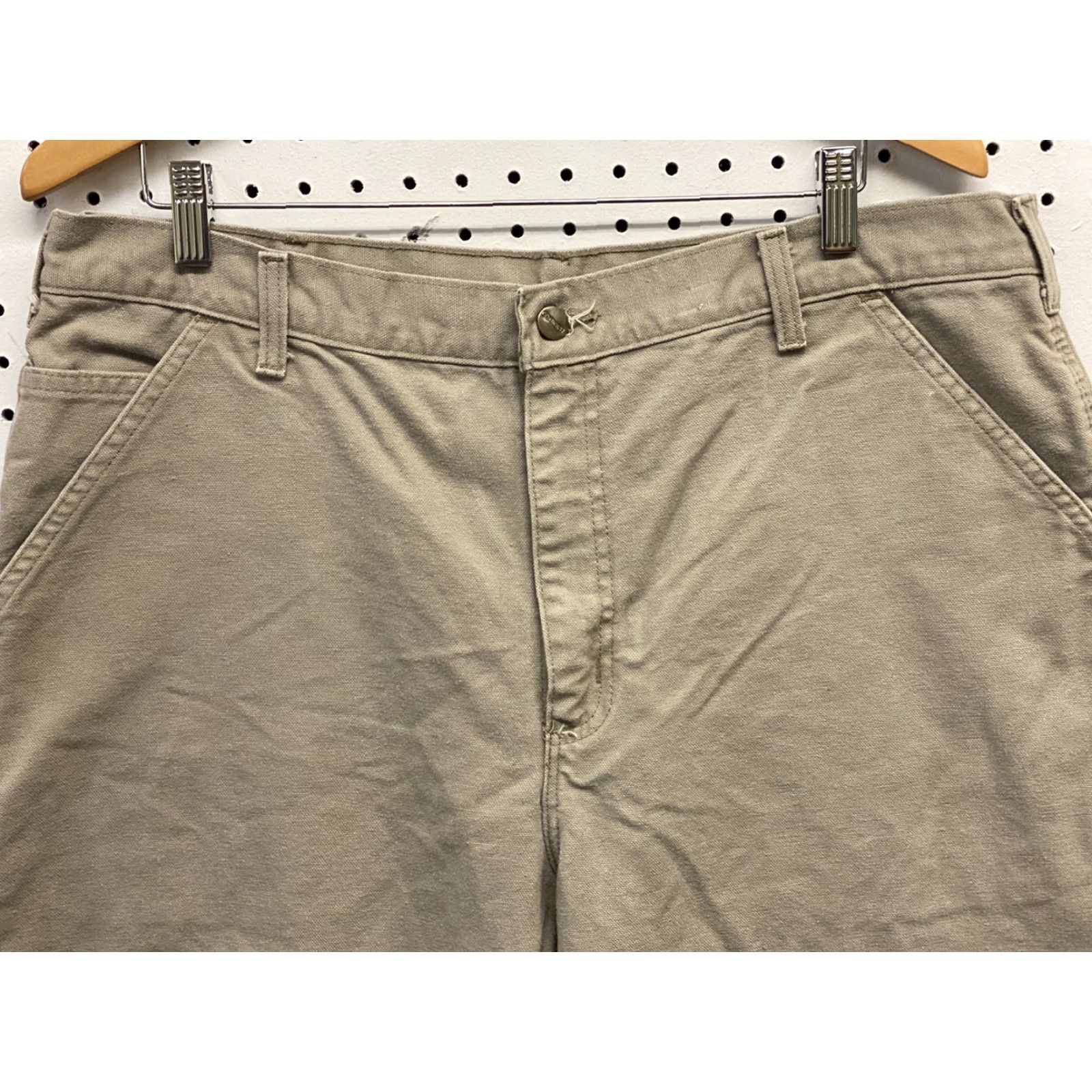 Carhartt Carhartt Pants Carpenter B11DES 38 x 30 Tan Gray Beige Canvas Regular Straight Logo Pockets Workwear Mens Size US 38 / EU 54 - 3 Thumbnail