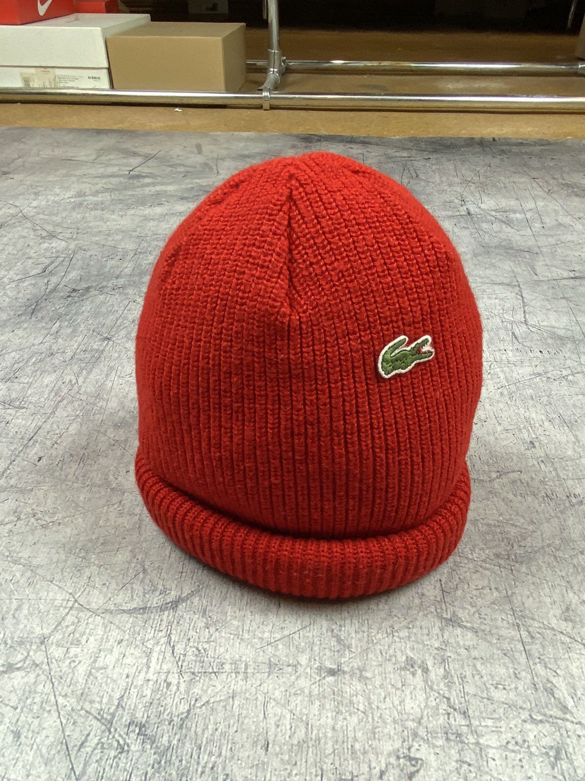 Lacoste Vintage 90s Lacoste Beanie Wool Hat Size ONE SIZE - 7 Thumbnail
