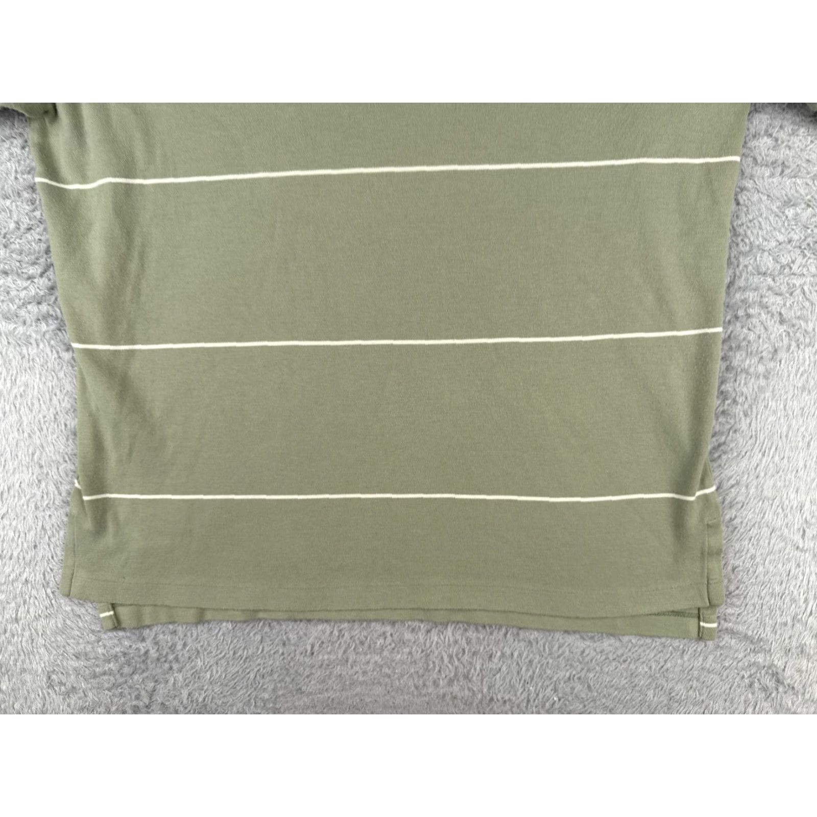 Ralph Lauren VINTAGE Ralph Lauren Shirt Adult Large Green White Stripe 100% Cotton Polo Shirt Mens Large Green Stripe 80s 90s Sports Polo Size US L / EU 52-54 / 3 - 5 Thumbnail