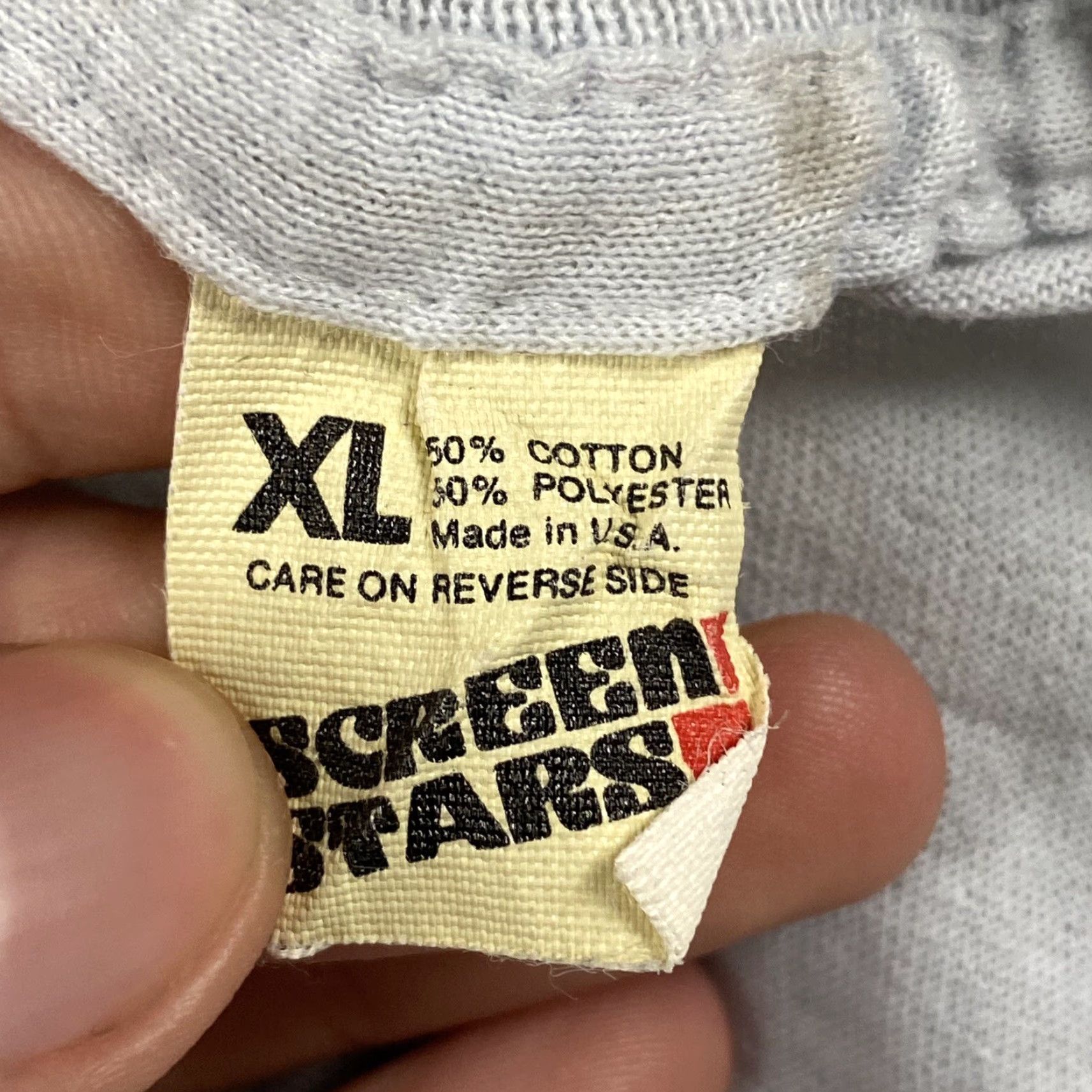 Vintage VTG 1991 Desert Storm T-Shirt Gray Short Sleeve Crew Neck LOGO Vintage Screen Stars USA XL Men's Size US XL / EU 56 / 4 - 4 Thumbnail